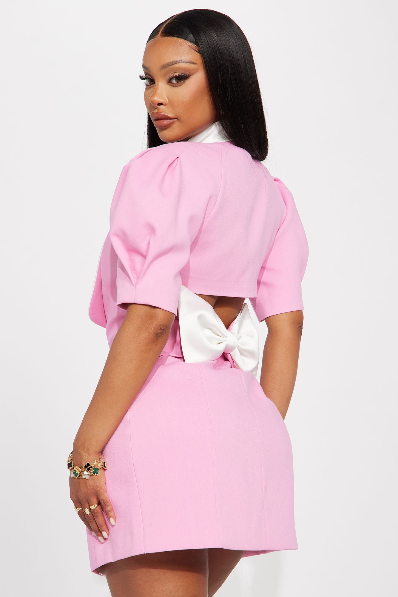 Audrey Blazer Mini Dress - Pink - Image 3