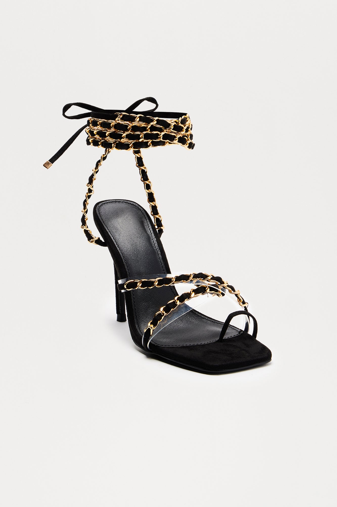 Hanson Chain Wrap Up Heels - Black - Image 3