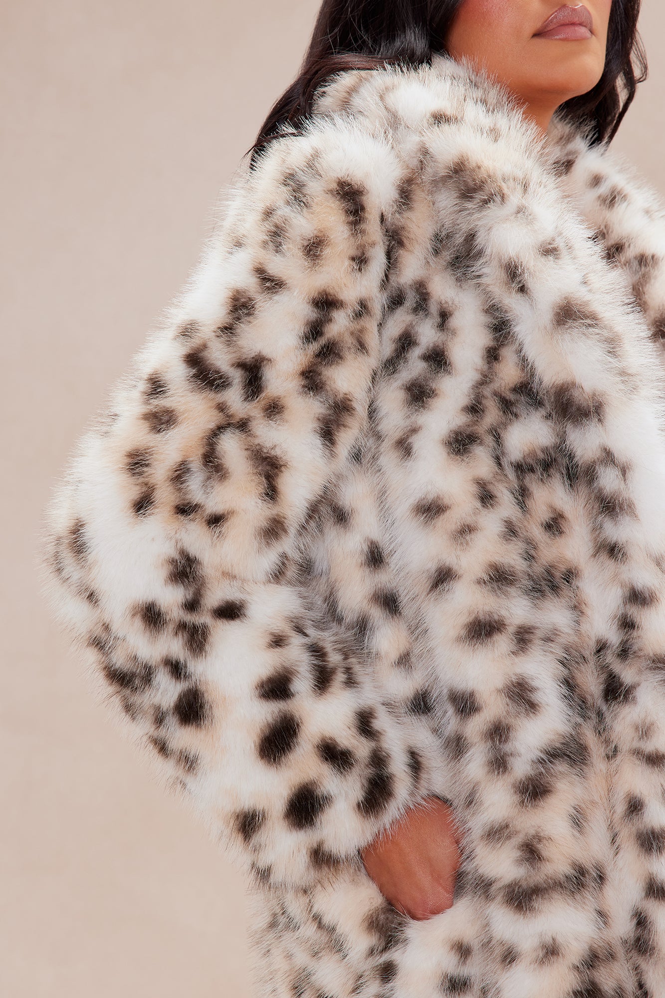 Fera Leopard Faux Fur Coat - Leopard - Image 4