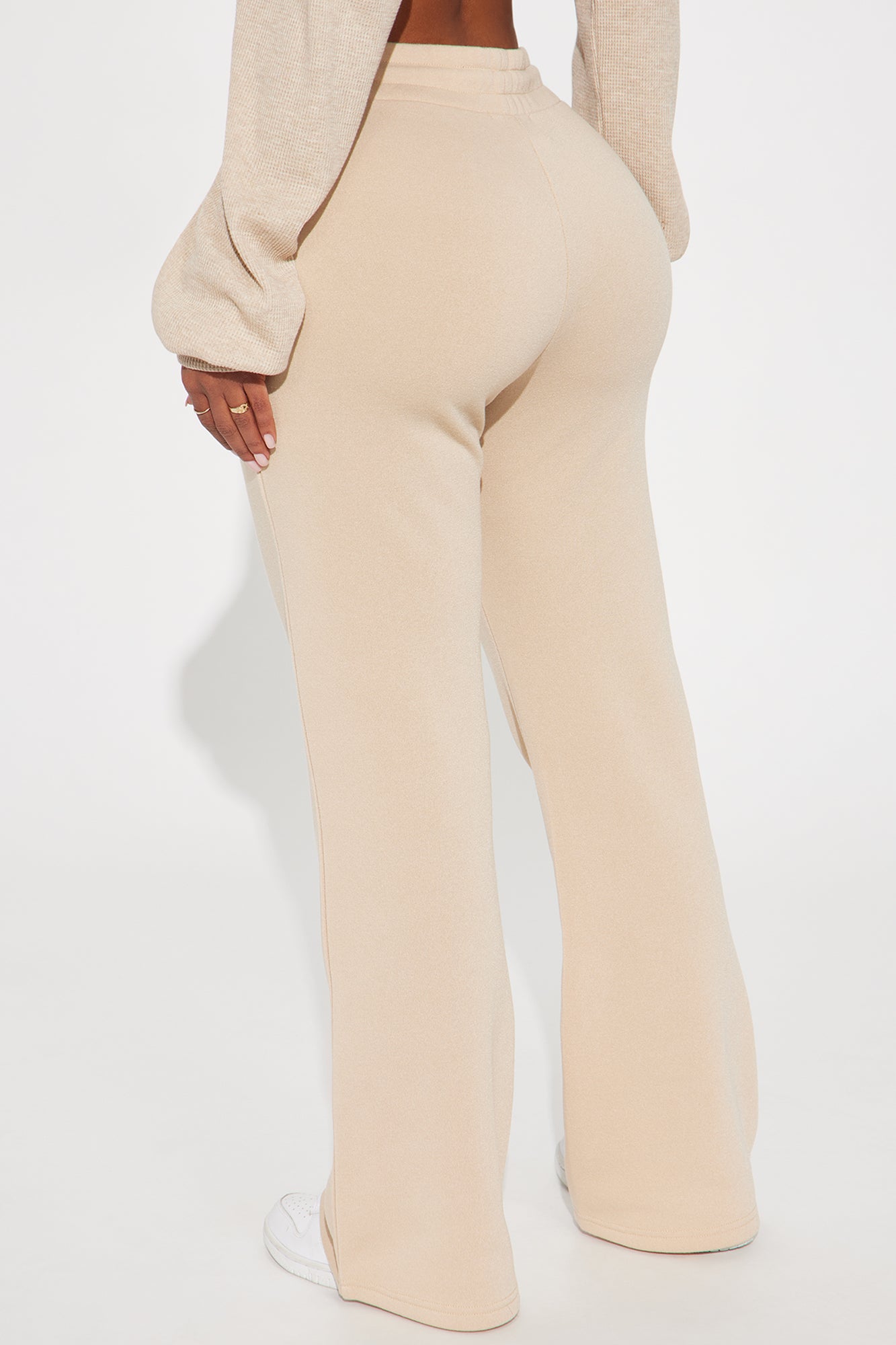 Candice Petite Lounge Flare Pant - Sand - Image 3
