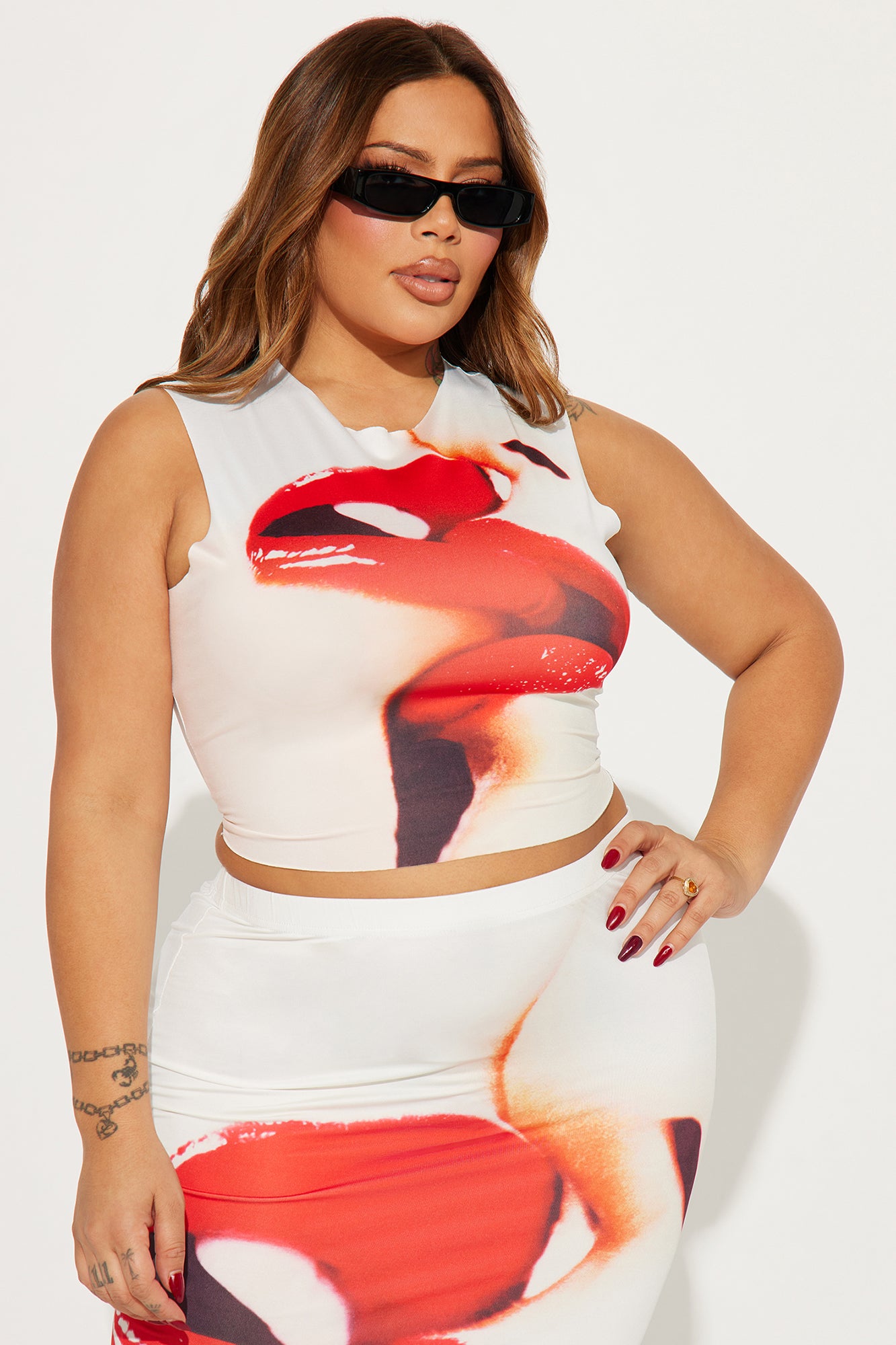 Girl Crush Skirt Set - White/combo - Image 8