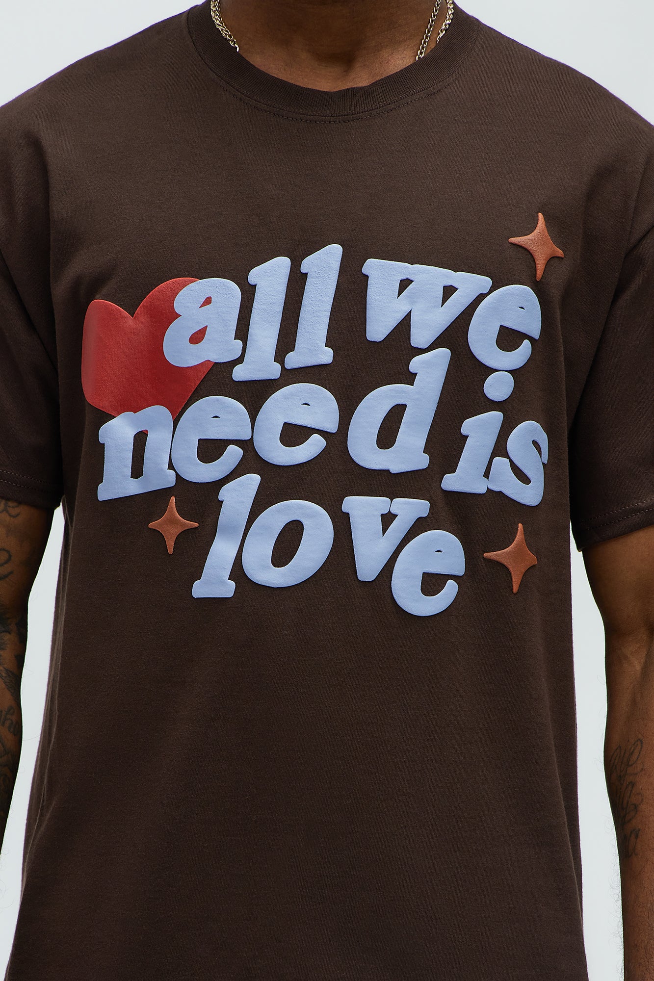 All We Need Is Love Short Sleeve Tee - Chocolate - Image 3