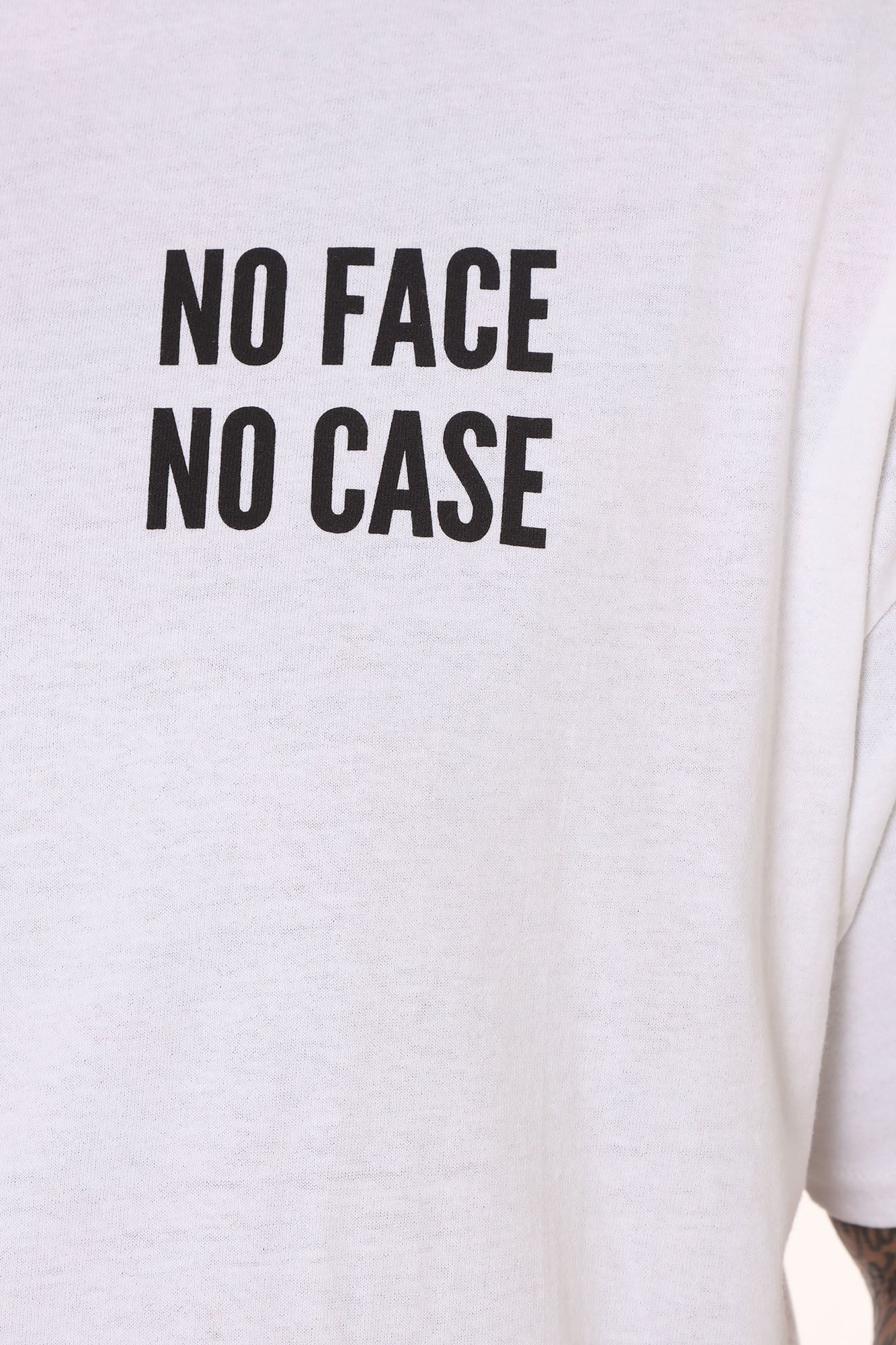 No Face No Case Short Sleeve Tee - White - Image 9