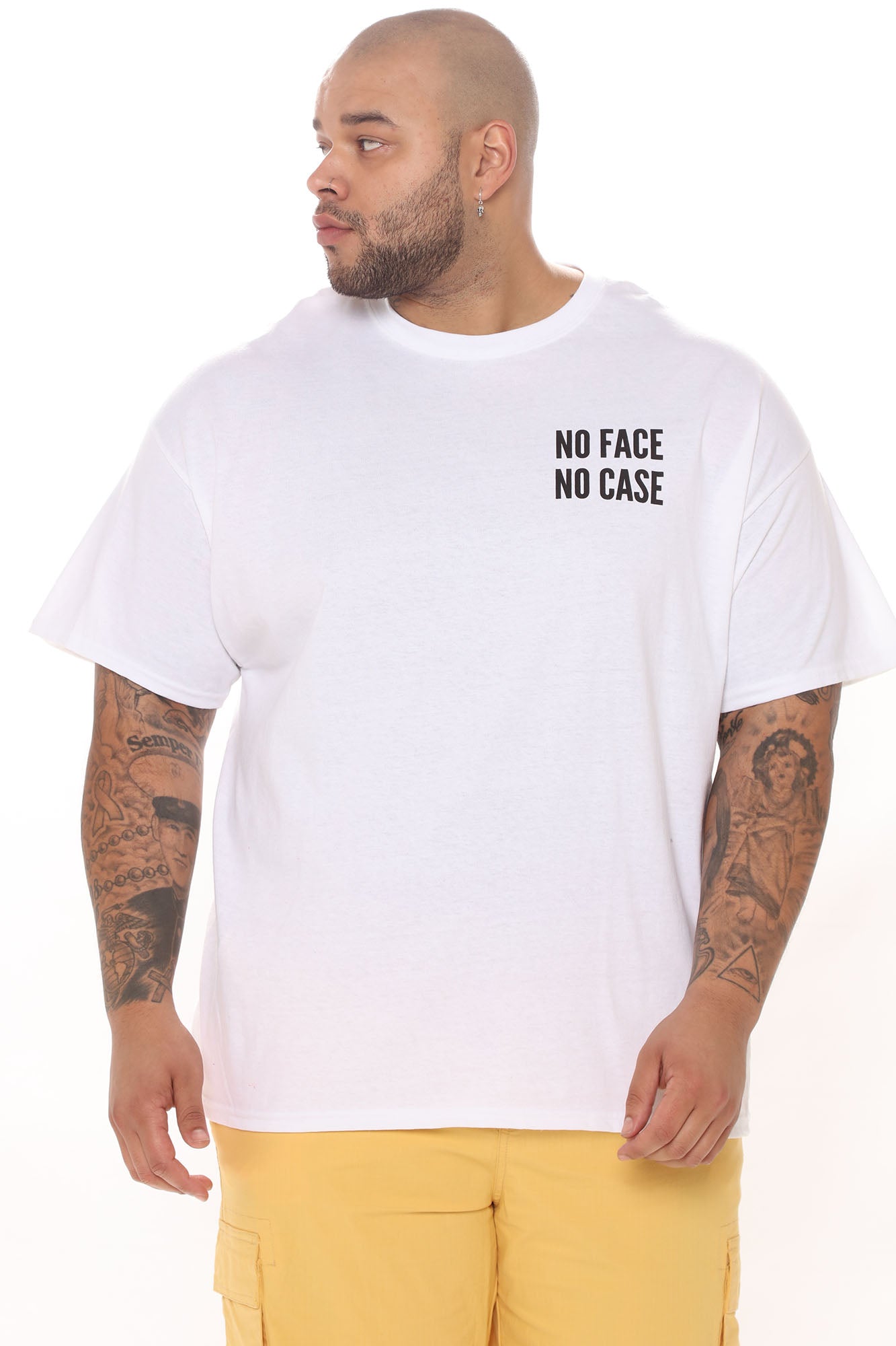 No Face No Case Short Sleeve Tee - White - Image 3