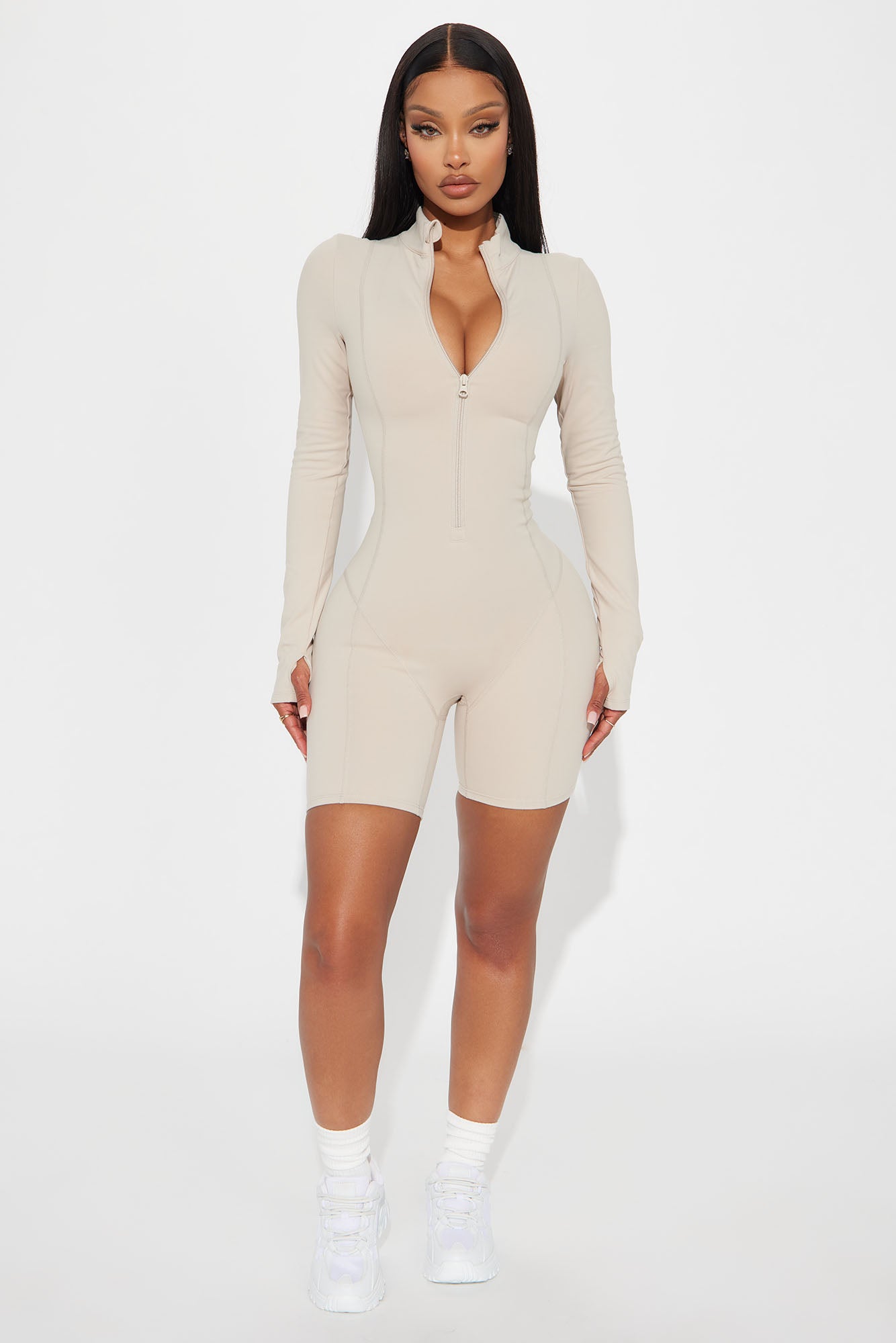 Trail Trek Super Soft Active Romper - Light Taupe - Image 5