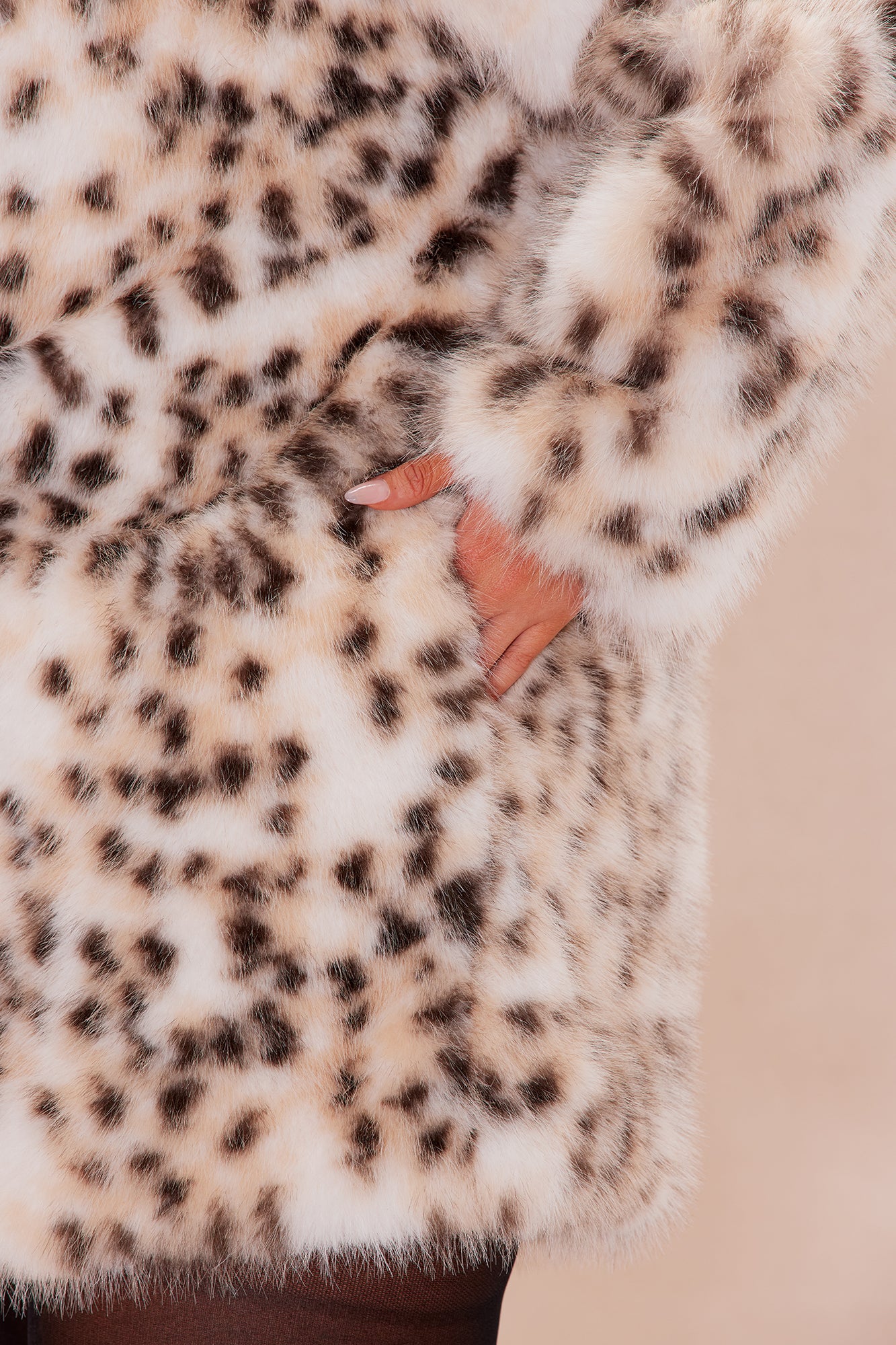 Fera Leopard Faux Fur Coat - Leopard - Image 9