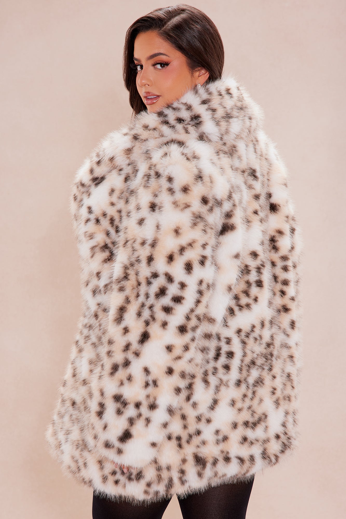 Fera Leopard Faux Fur Coat - Leopard - Image 10