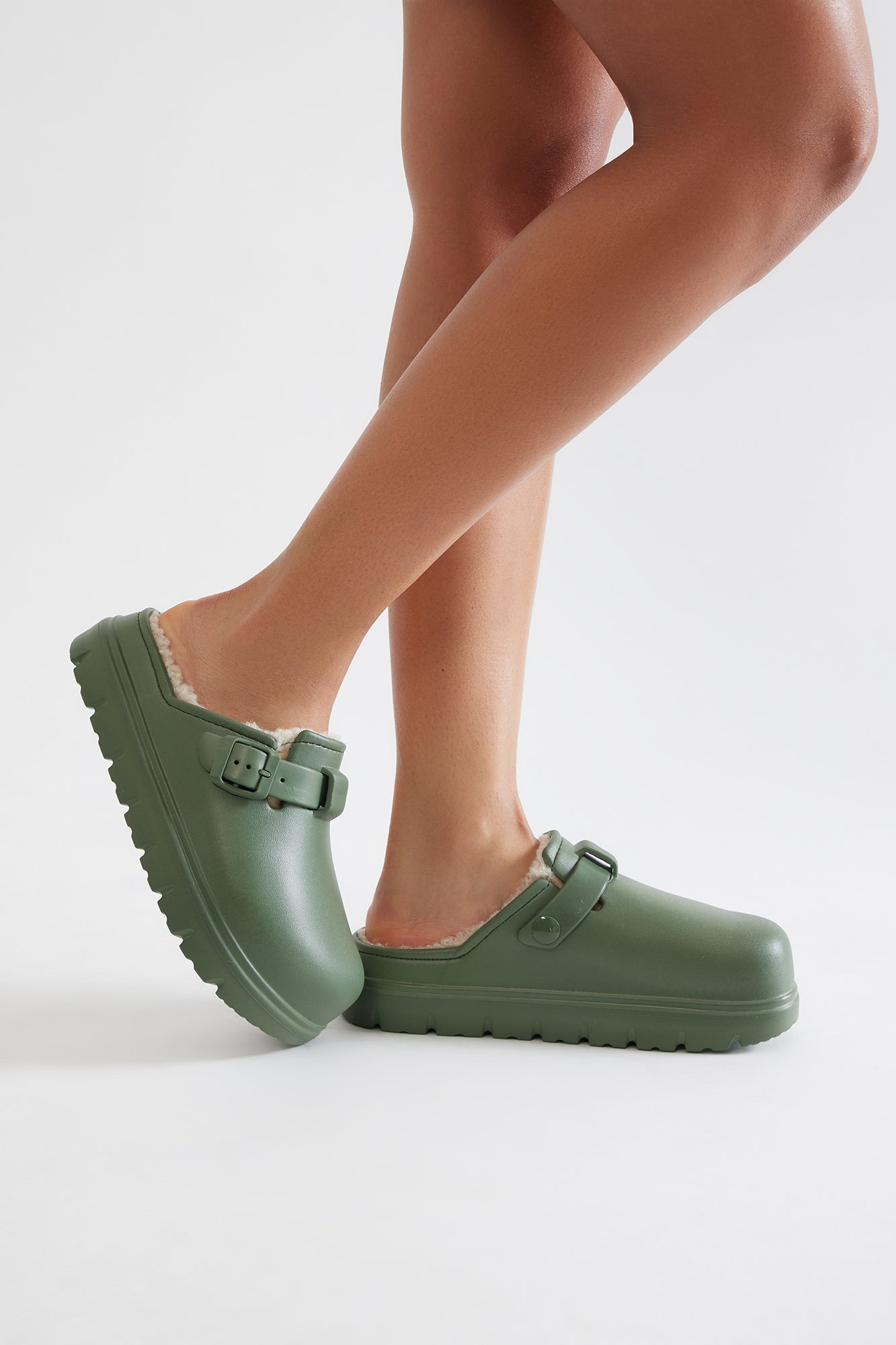 Waylen Buckle Slides - Olive - Image 4