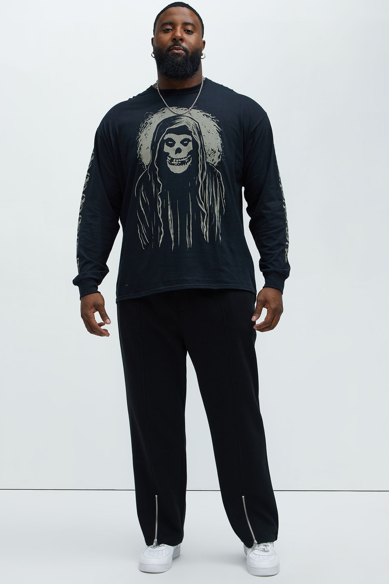 Tyson Elm Zip Hem Straight Sweatpants - Black - Image 7