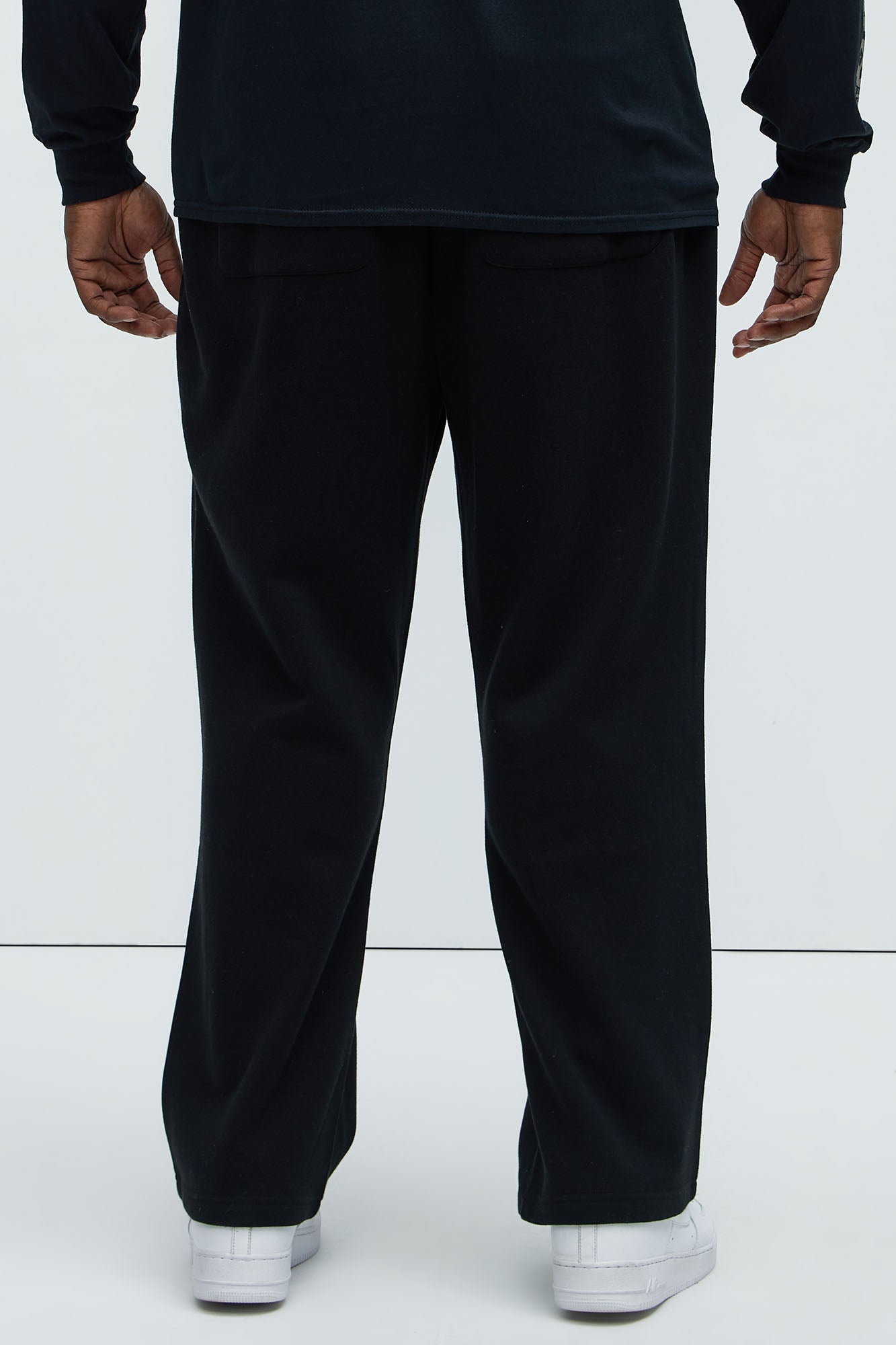 Tyson Elm Zip Hem Straight Sweatpants - Black - Image 9