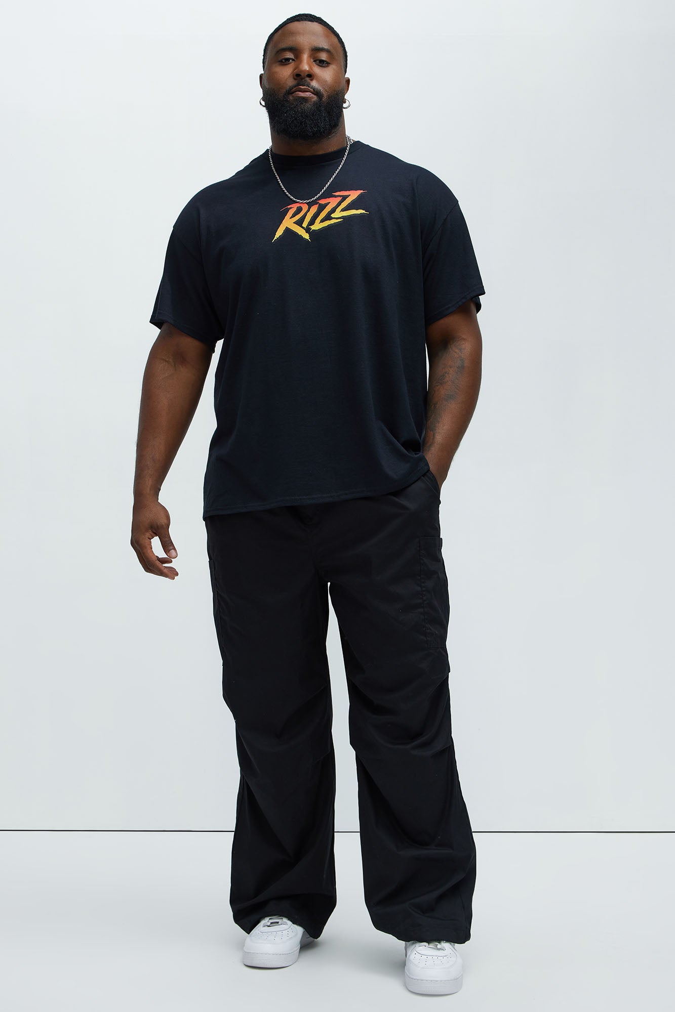 Go Big Baggy Parachute Joggers - Black - Image 7