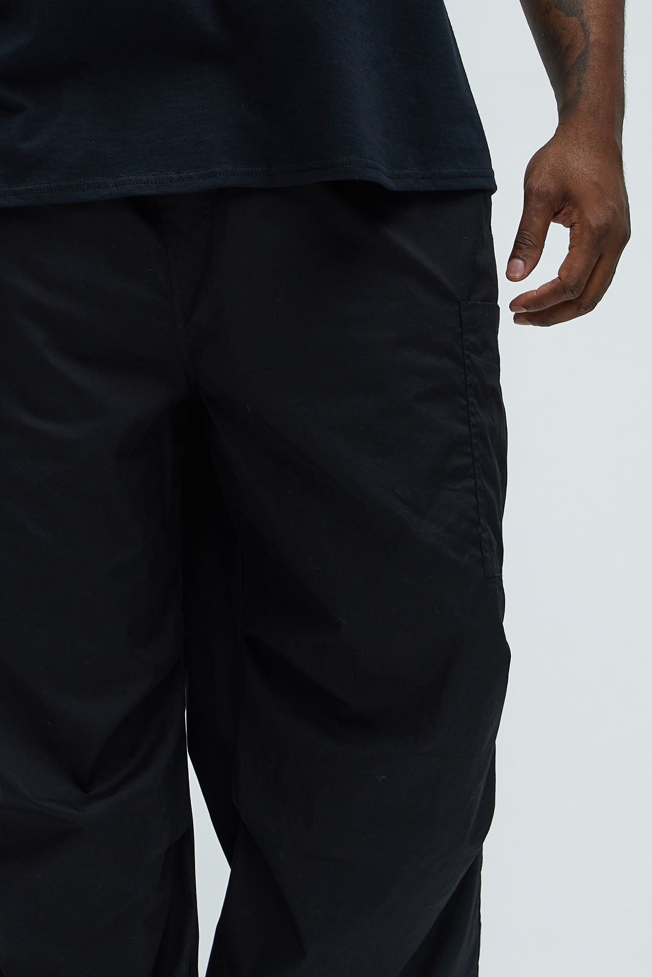 Go Big Baggy Parachute Joggers - Black - Image 8
