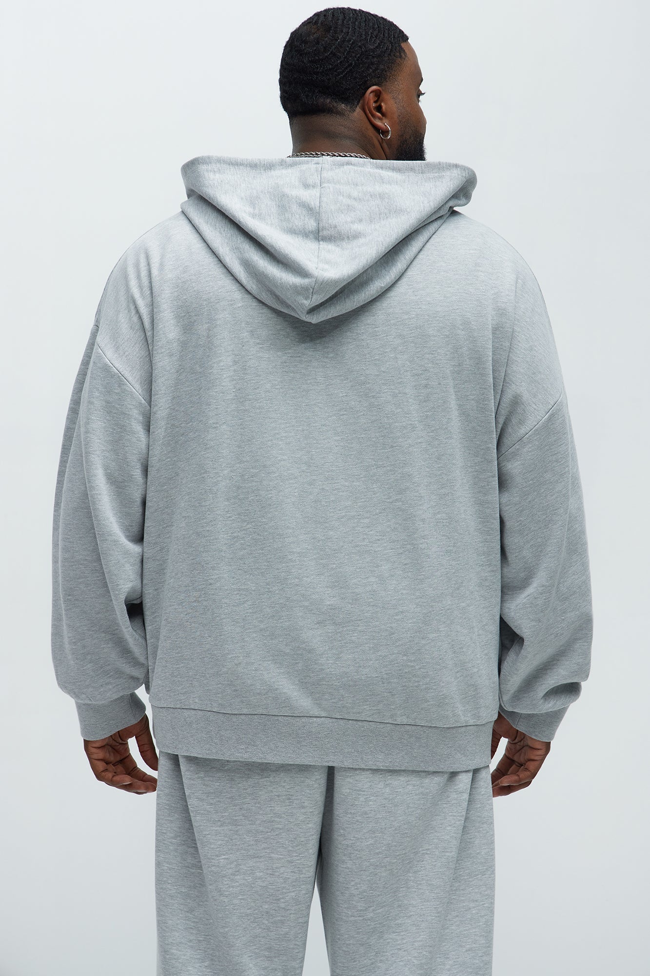 Tyson Saints And Sinners Oversized Hoodie - Heather Grey - Image 7