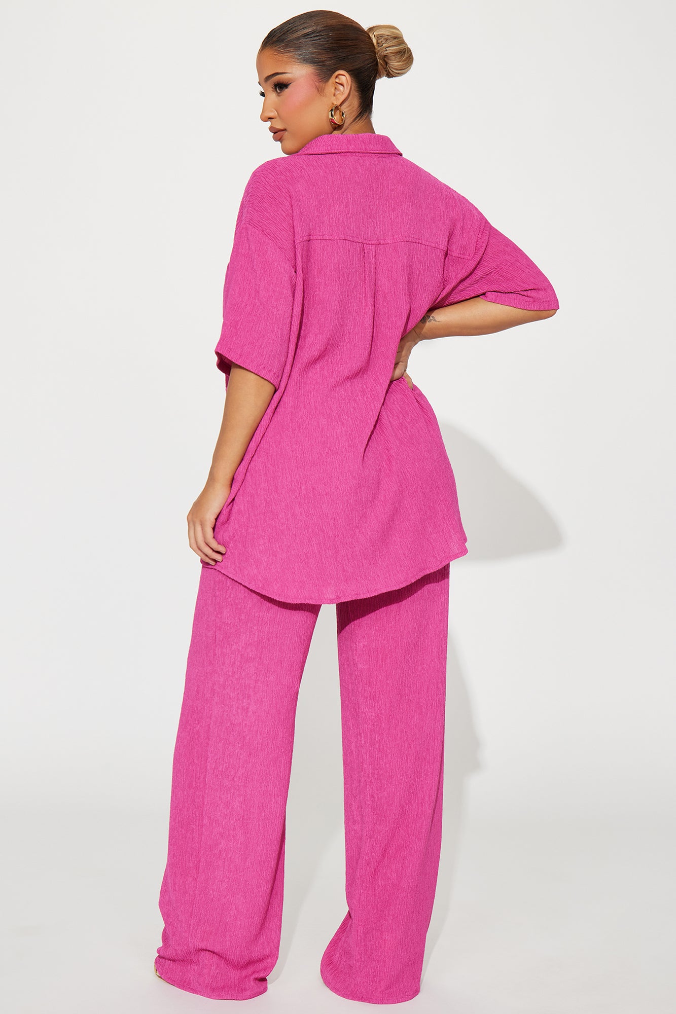 Vacay Vibes Pant Set - Fuchsia - Image 3