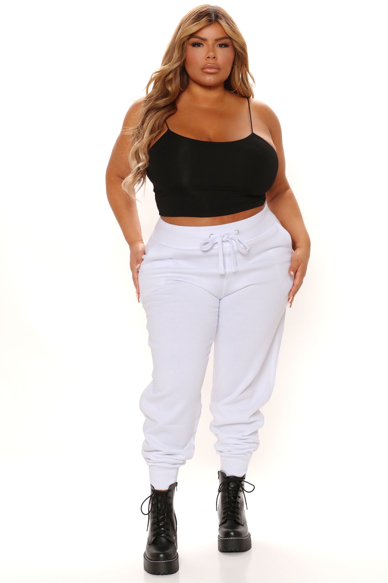 Relaxed Vibe Joggers - White - Image 4