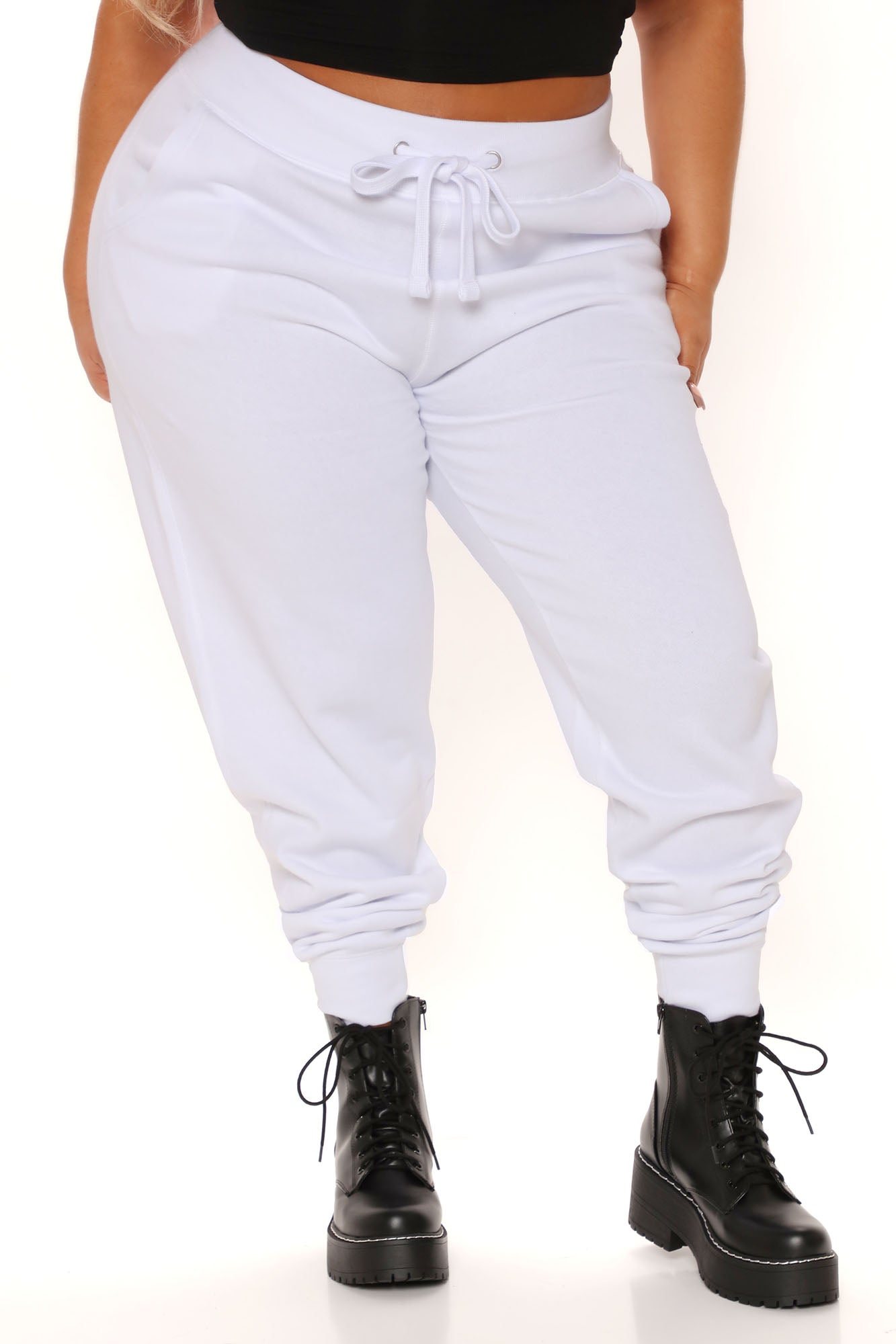 Relaxed Vibe Joggers - White - Image 5