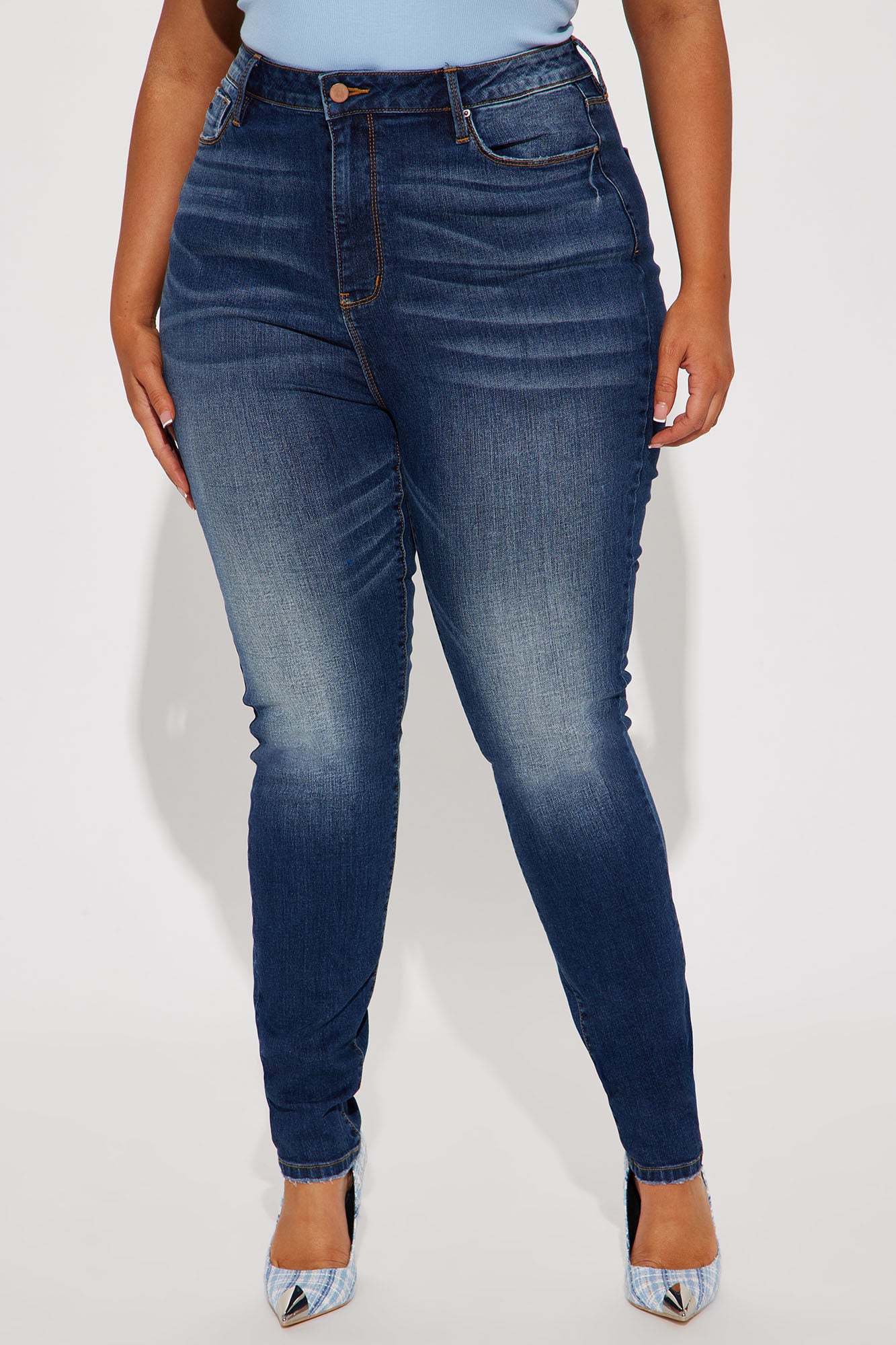On The List Deluxe Stretch Skinny Jean - Dark Wash - Image 6