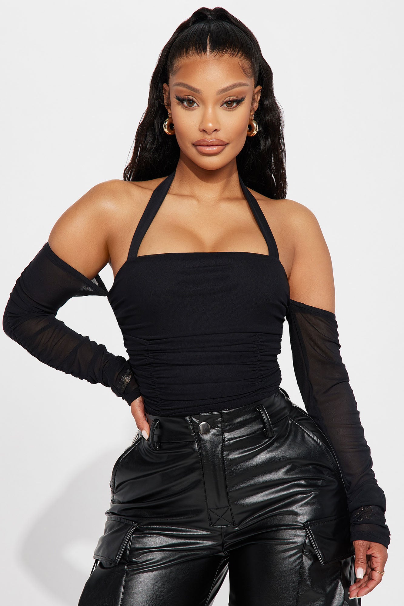 Replacing You Mesh Bodysuit - Black - Image 3