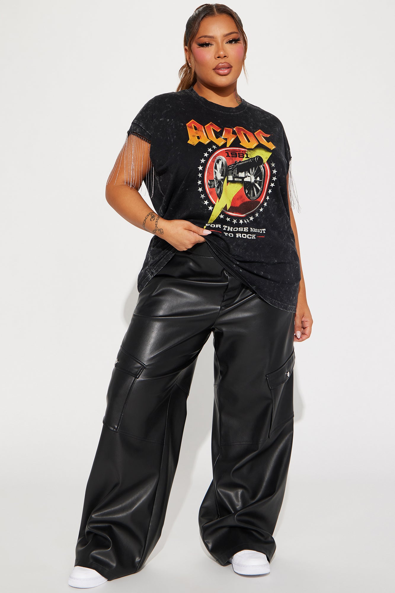 ACDC Fringe Graphic Tee - Black - Image 6