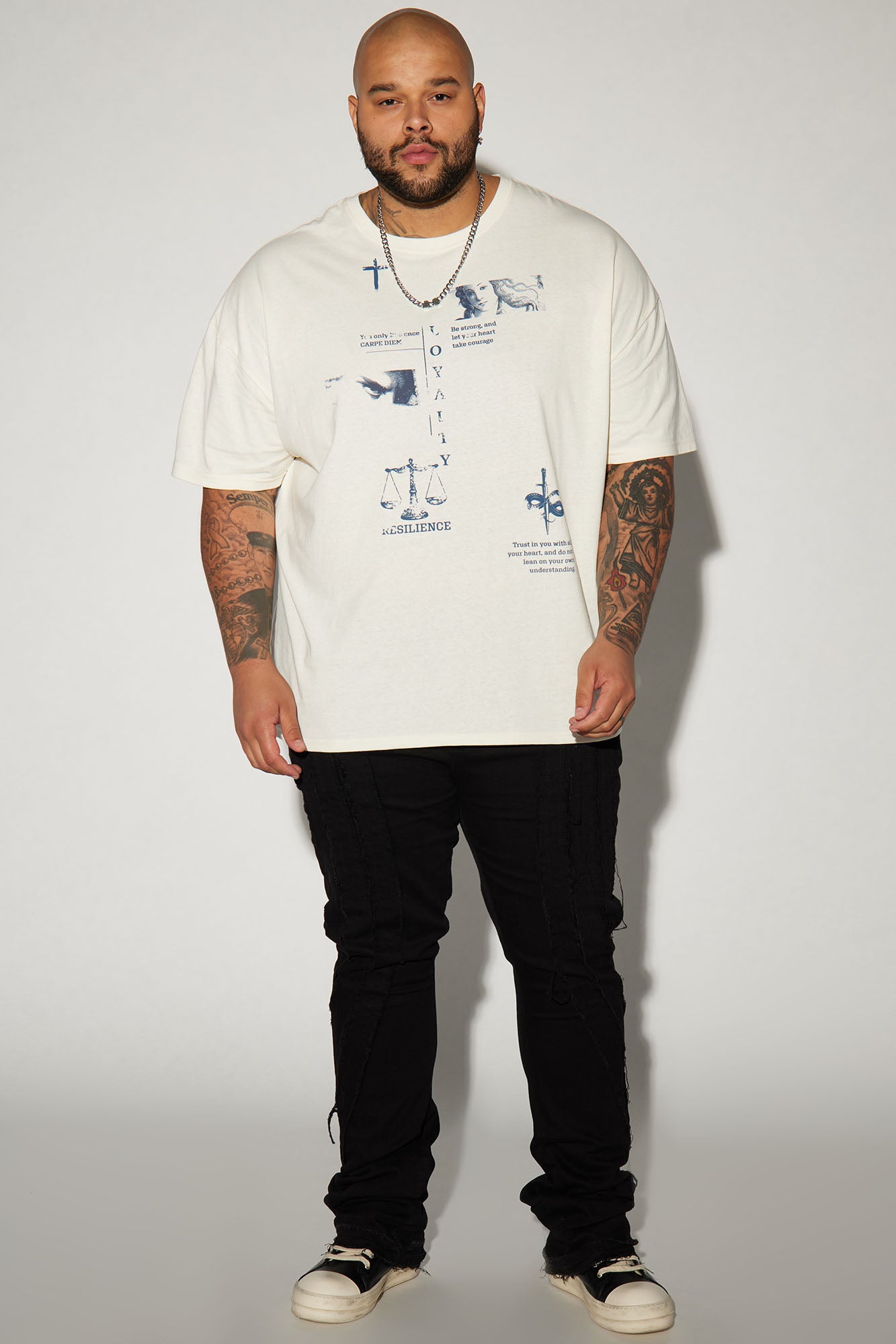 Loyalty Oversized Short Sleeve Tee - White - Image 5