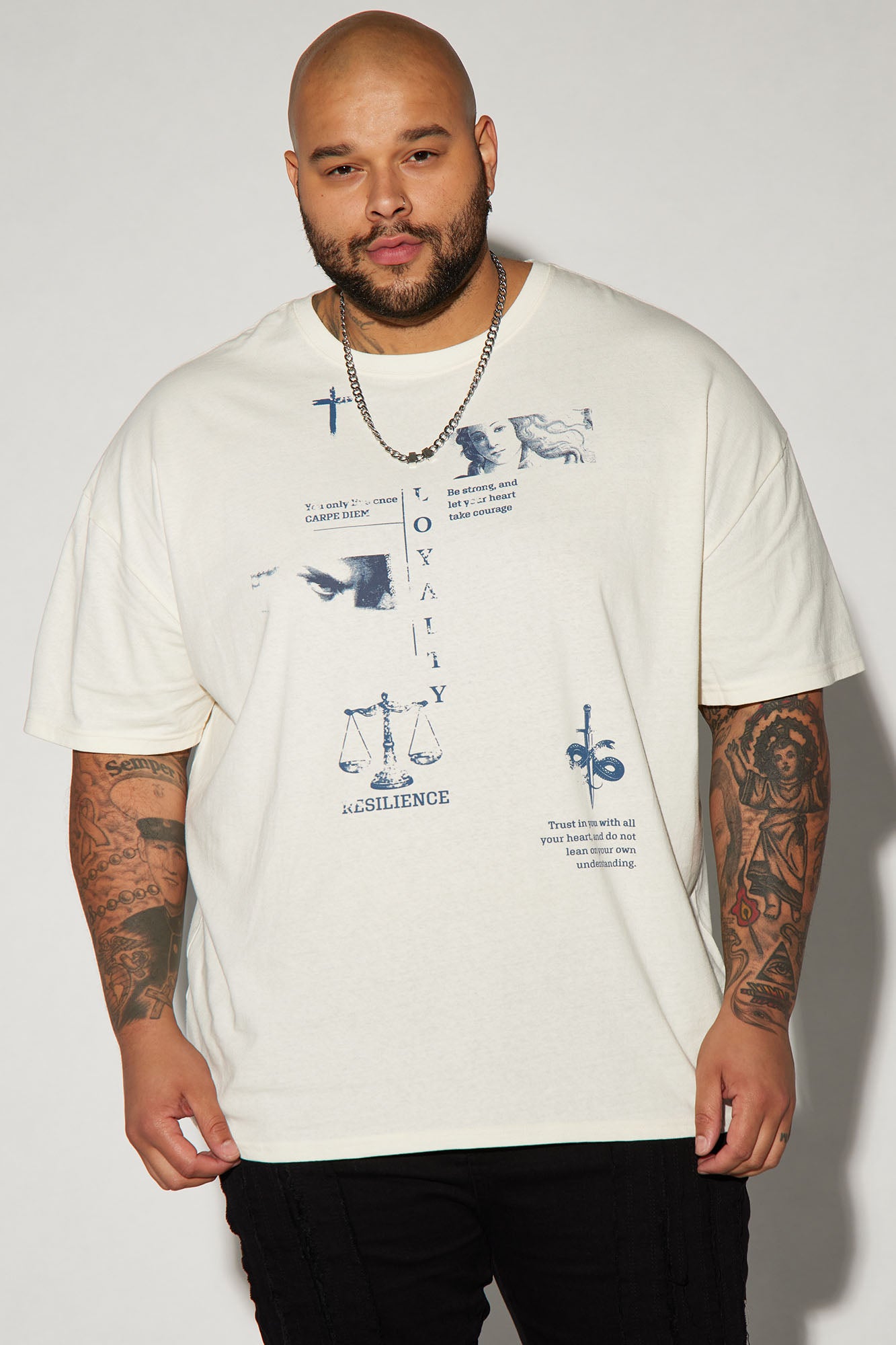 Loyalty Oversized Short Sleeve Tee - White - Image 4