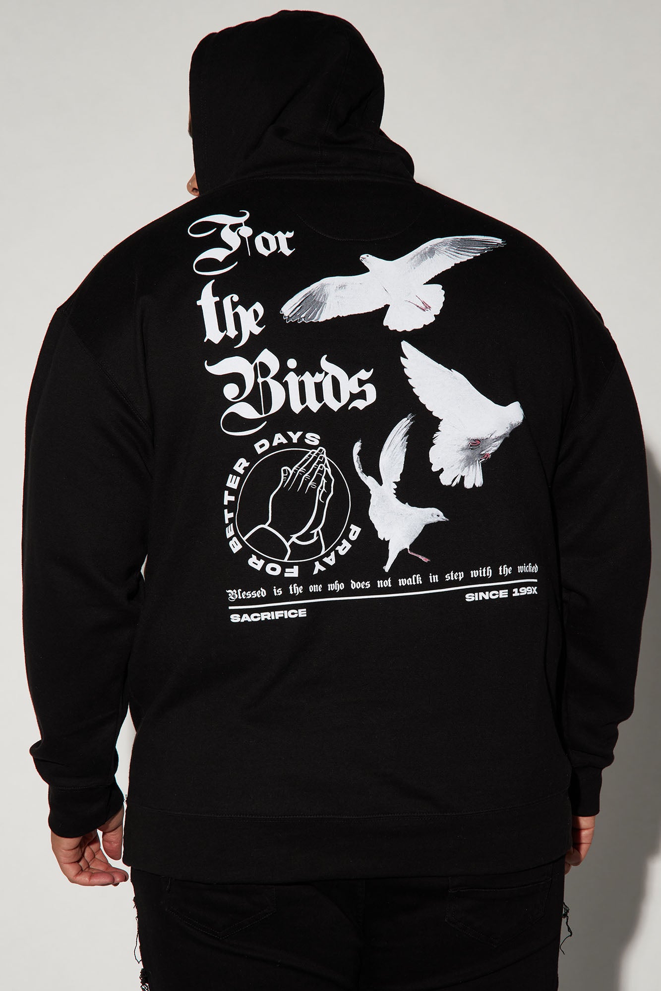 For The Birds Hoodie - Black - Image 9