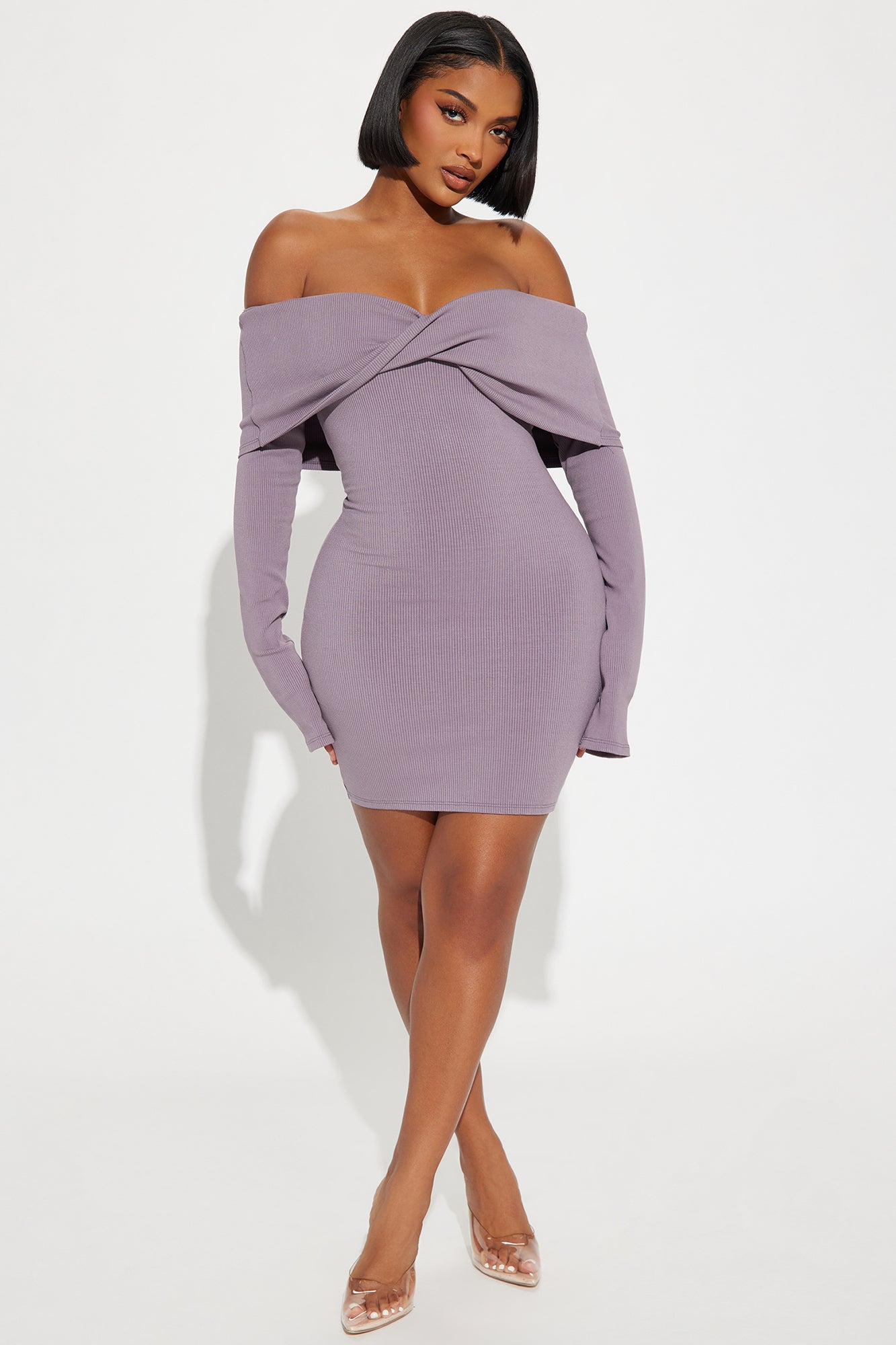 Vivianna Snatched Mini Dress - Bark Brown - Image 4