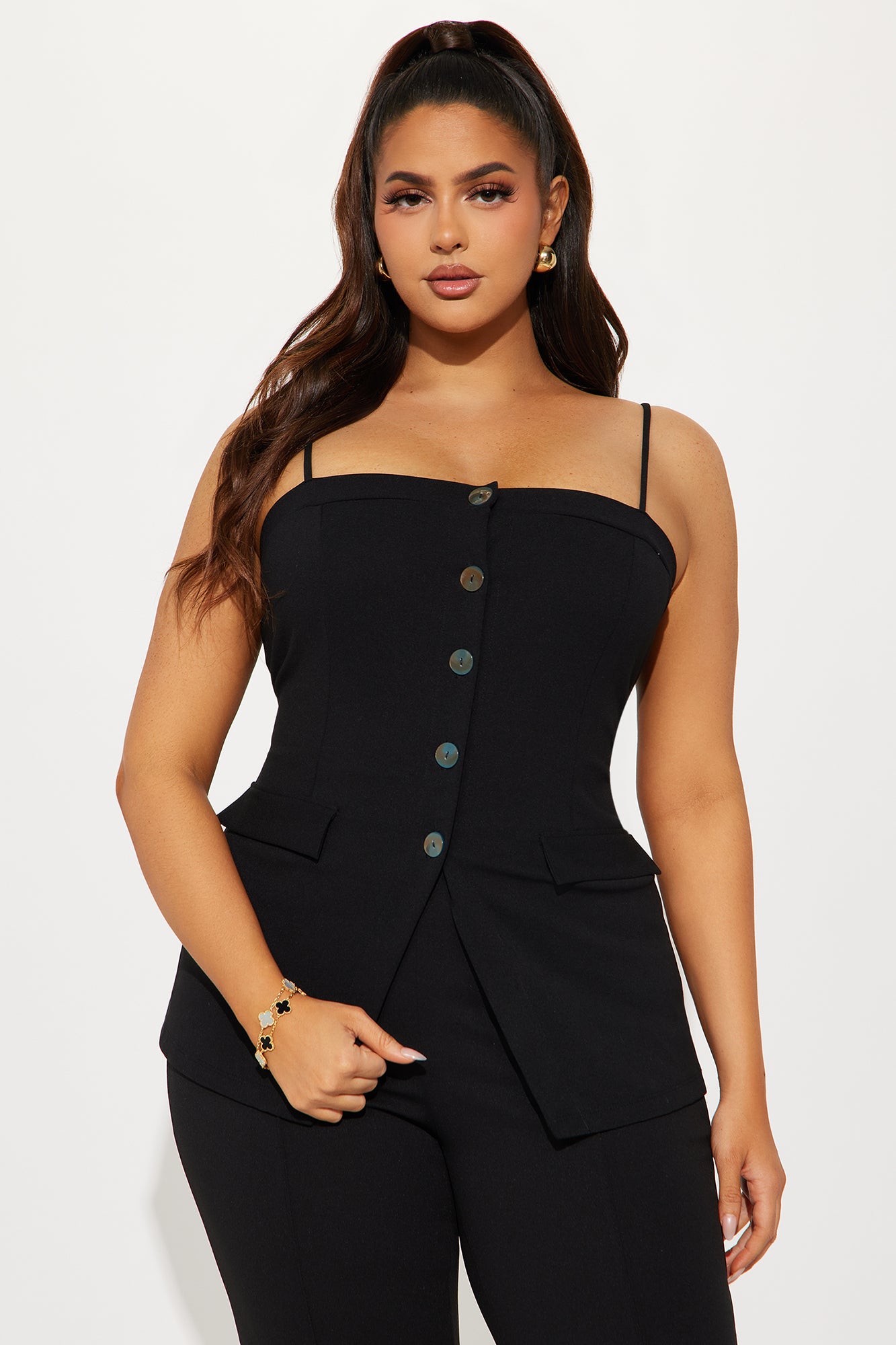 Board Meeting Vest Top - Black - Image 4