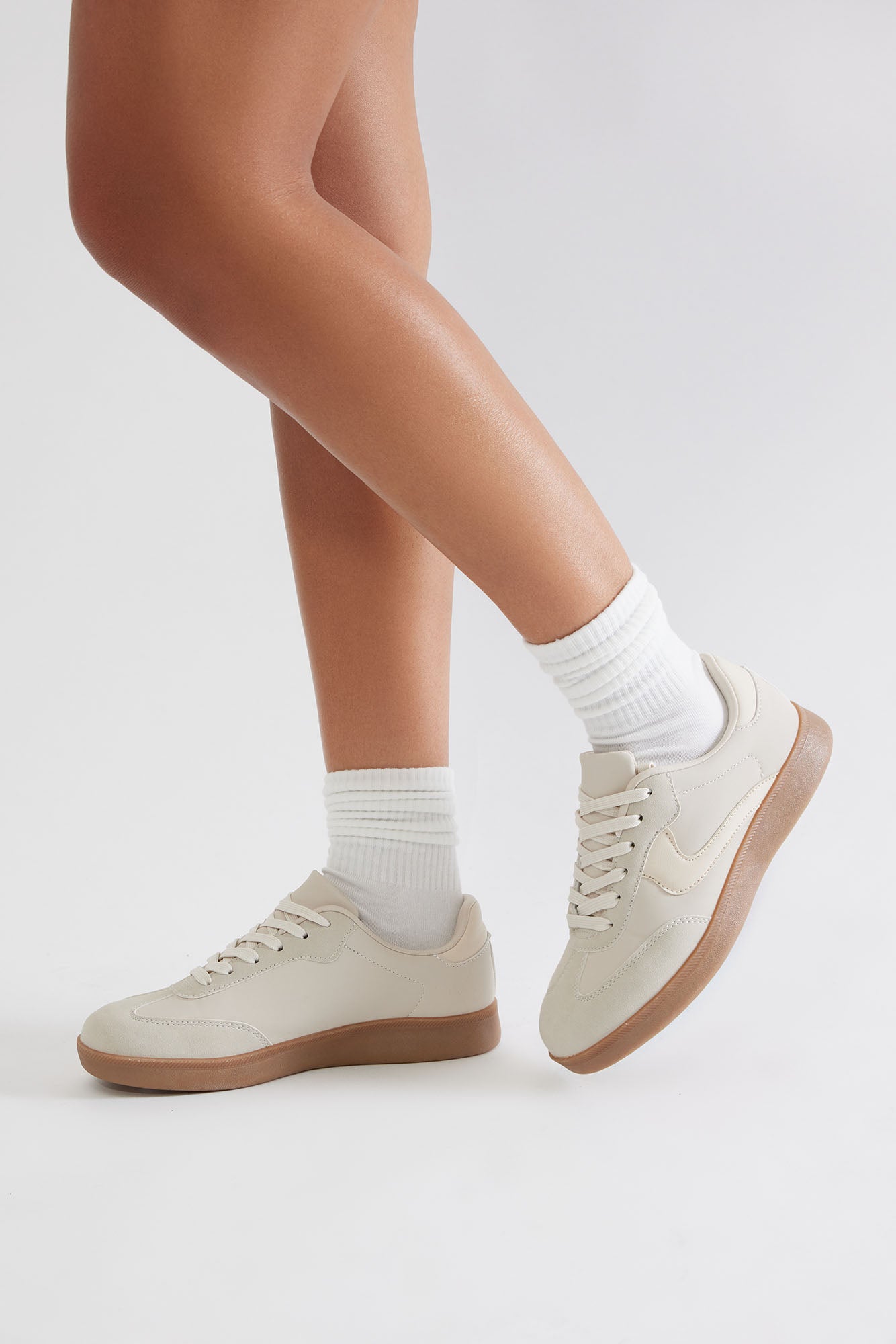 Denali Lace Up Sneakers - Beige - Image 4