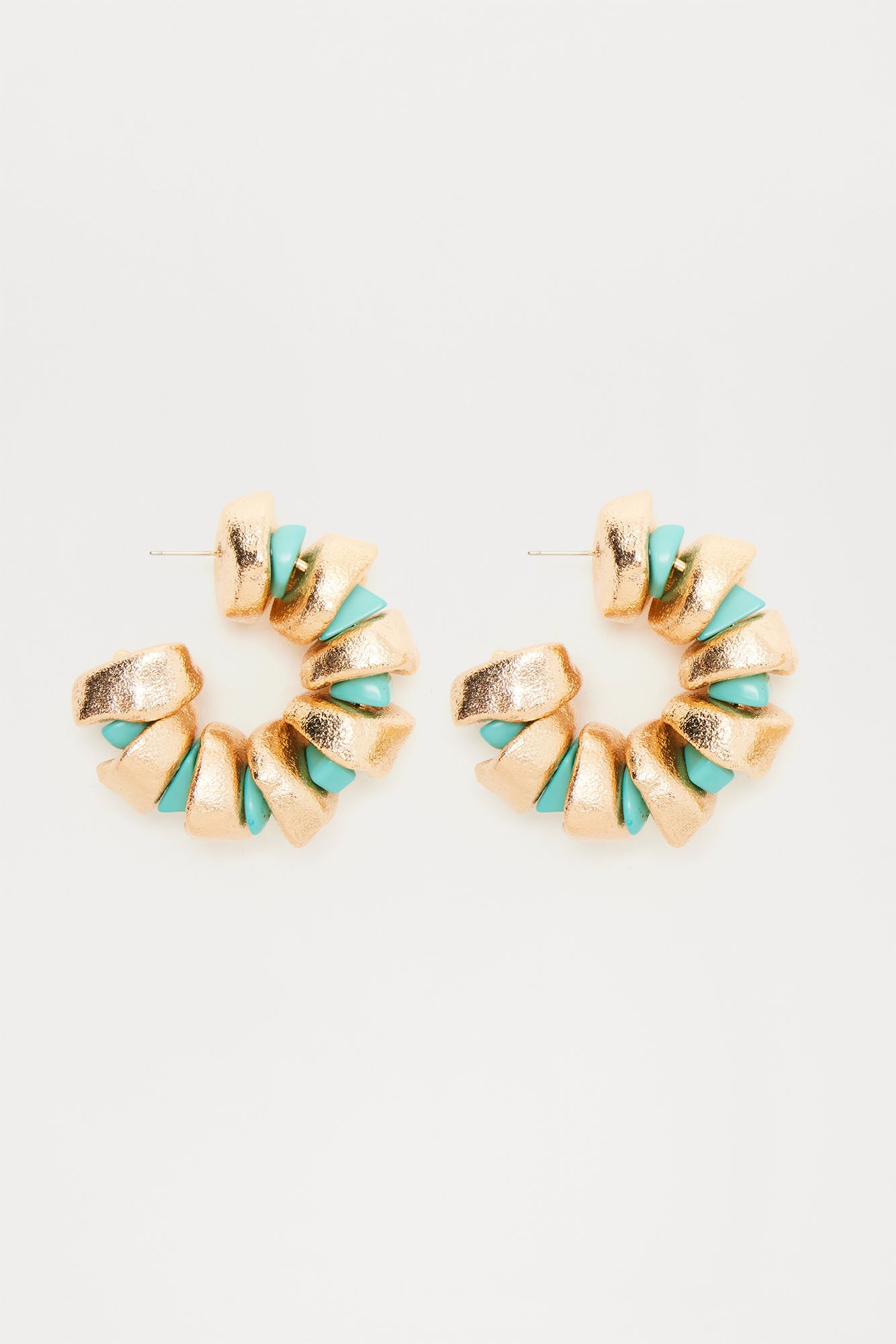 Morocco Mami Hoop Earrings - Turquoise/combo - Image 3