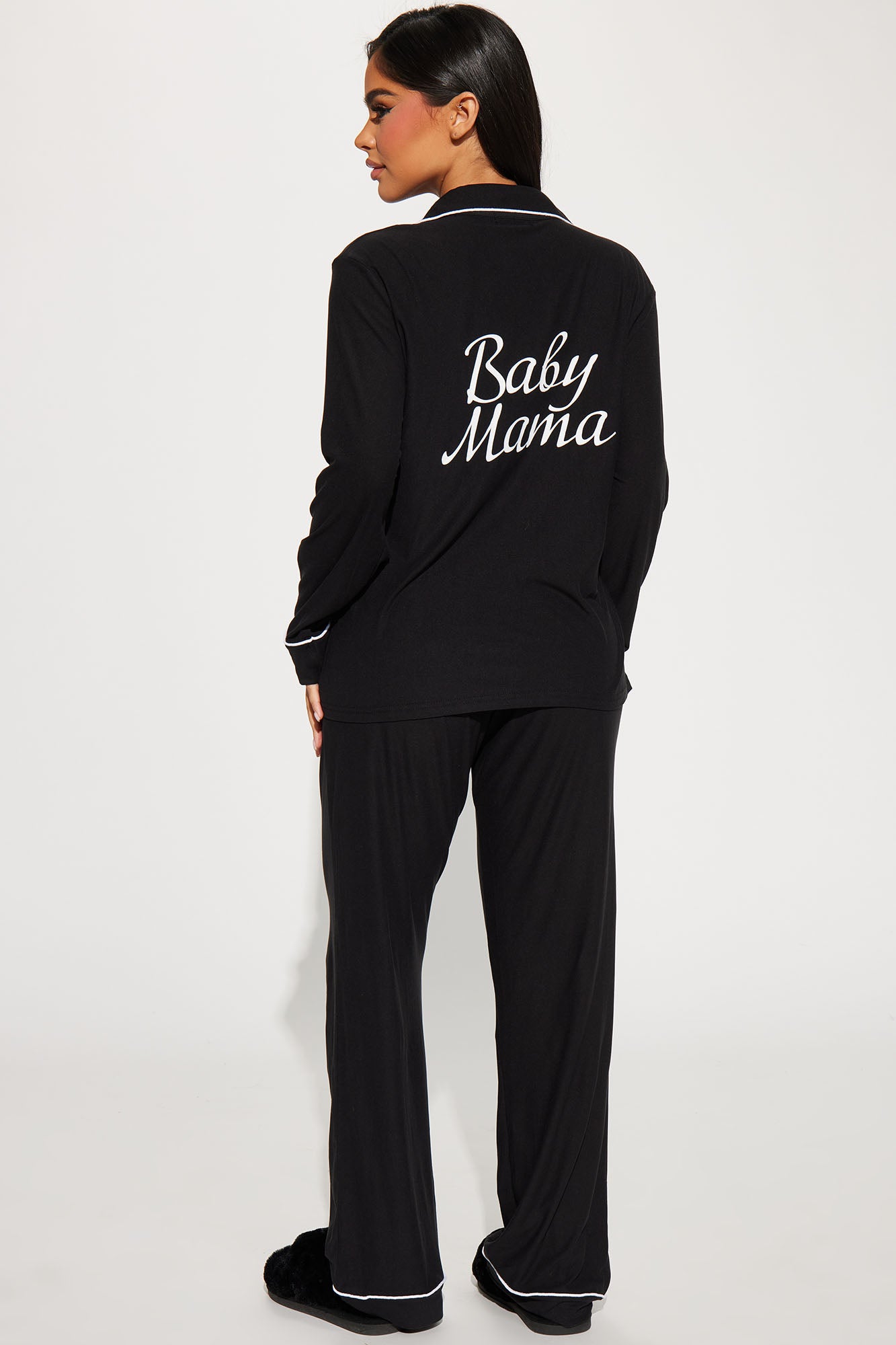Baby Mama PJ Pant Set - Black - Image 3