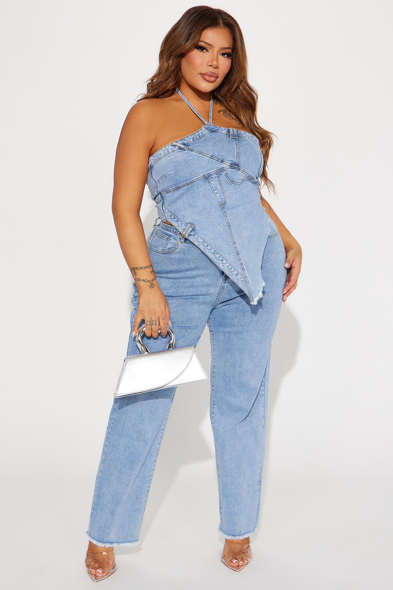 Next Level Denim Pant Set - Light Wash - Image 5