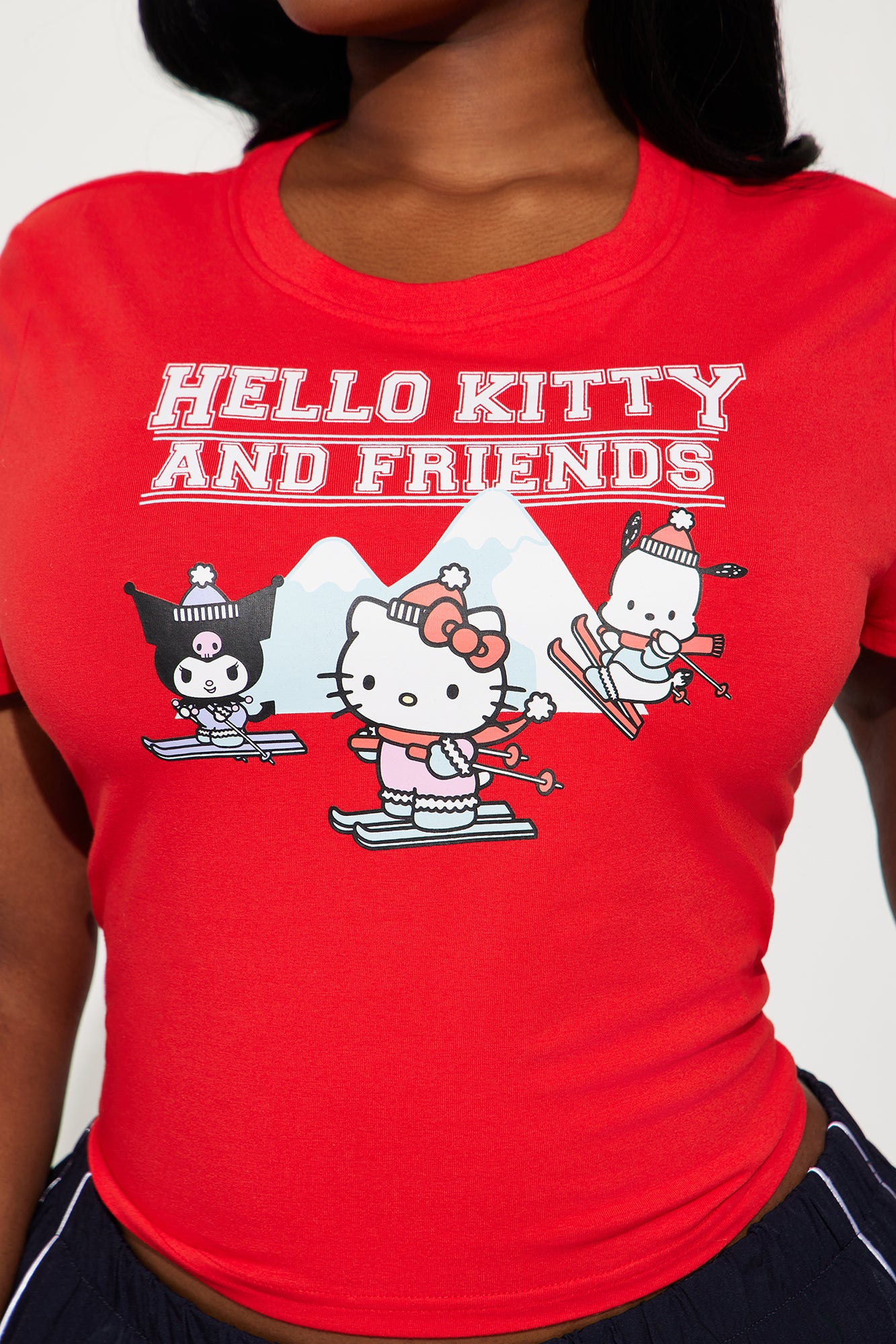 Skiing With Hello Kitty And Friends Tee - Red - Image 6