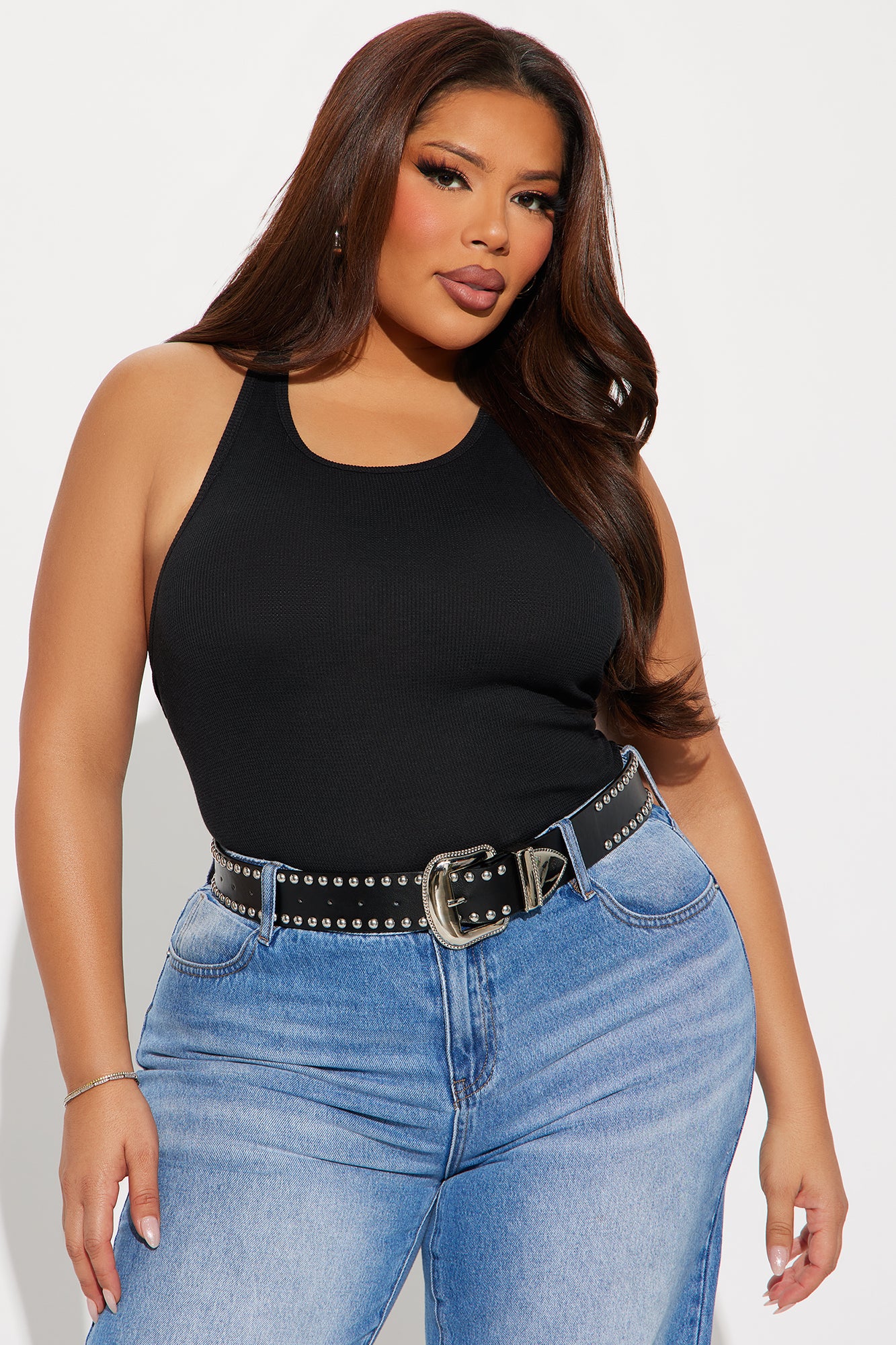 Diana High Neck Top - Black - Image 4