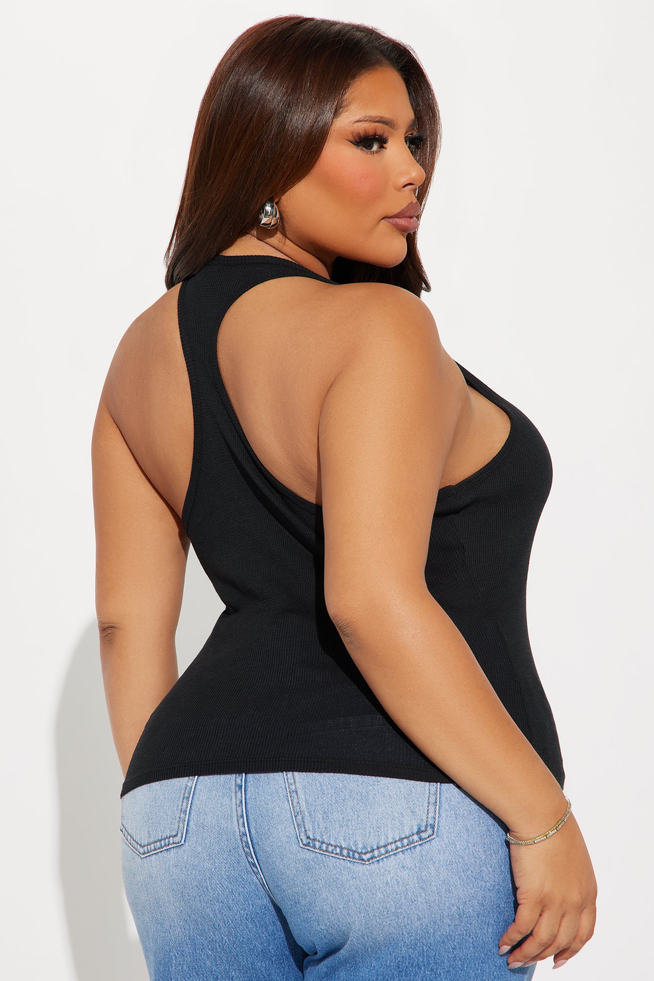 Diana High Neck Top - Black - Image 6