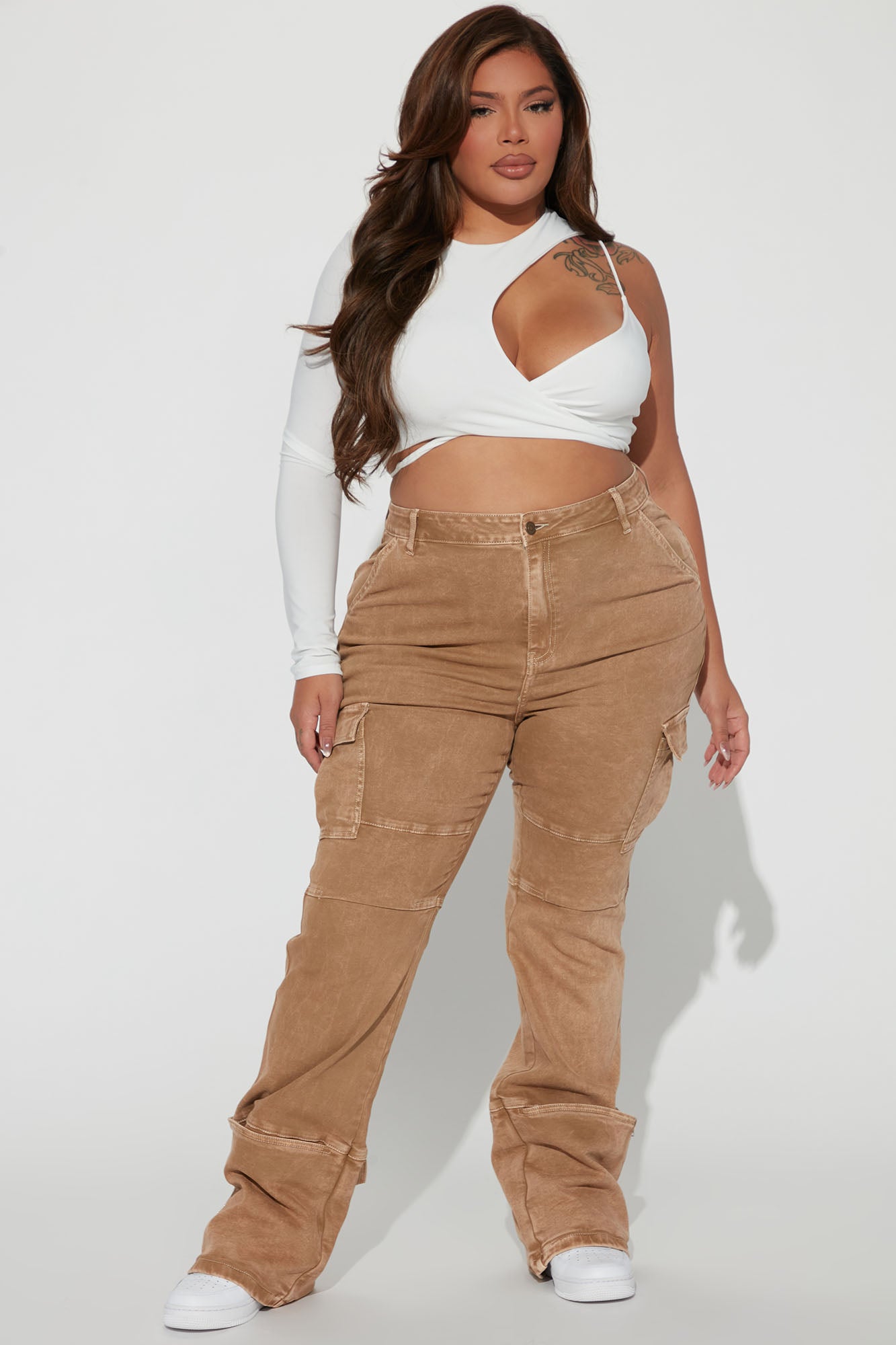 Camden Cargo Utility Jeans - Tan - Image 4