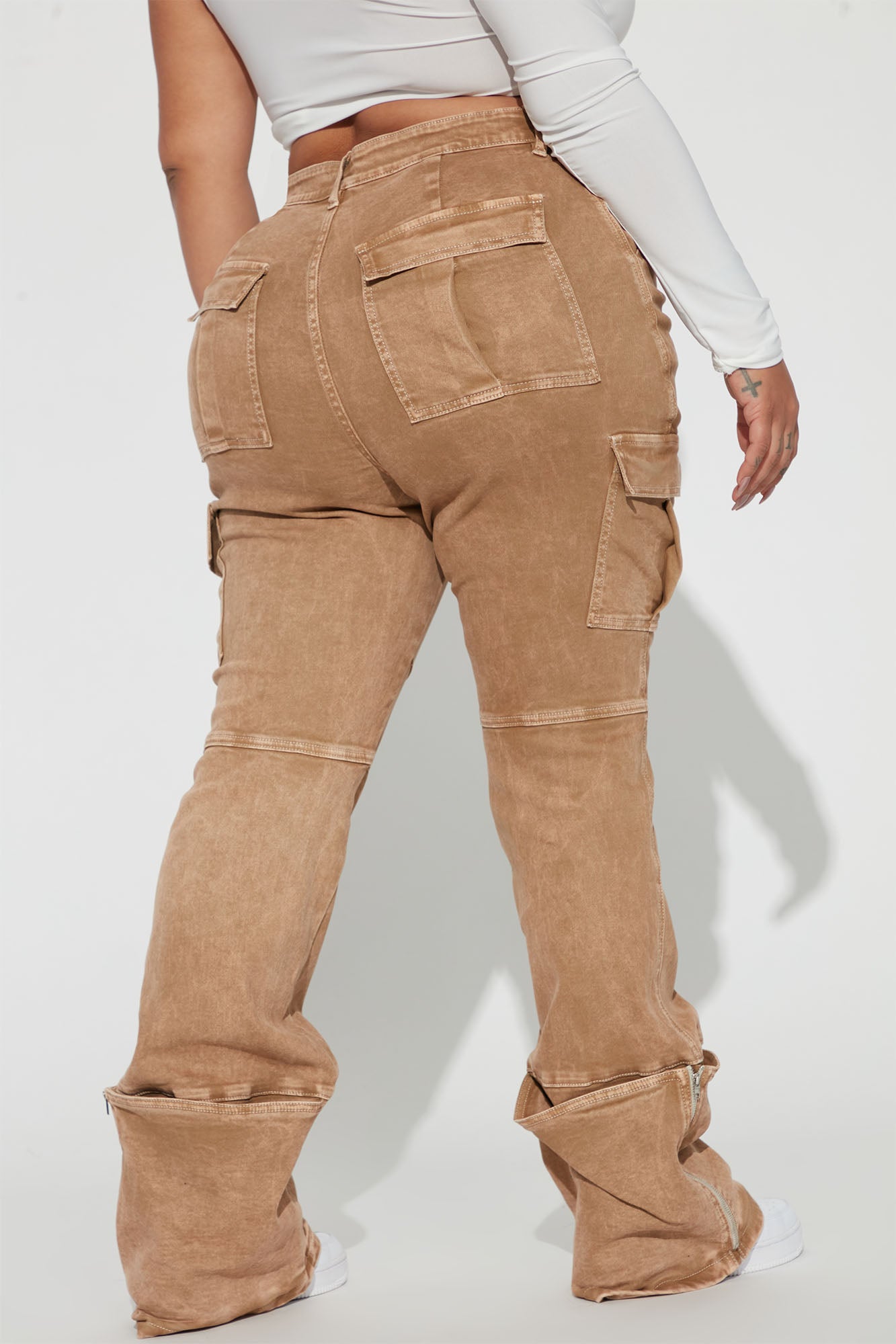 Camden Cargo Utility Jeans - Tan - Image 7