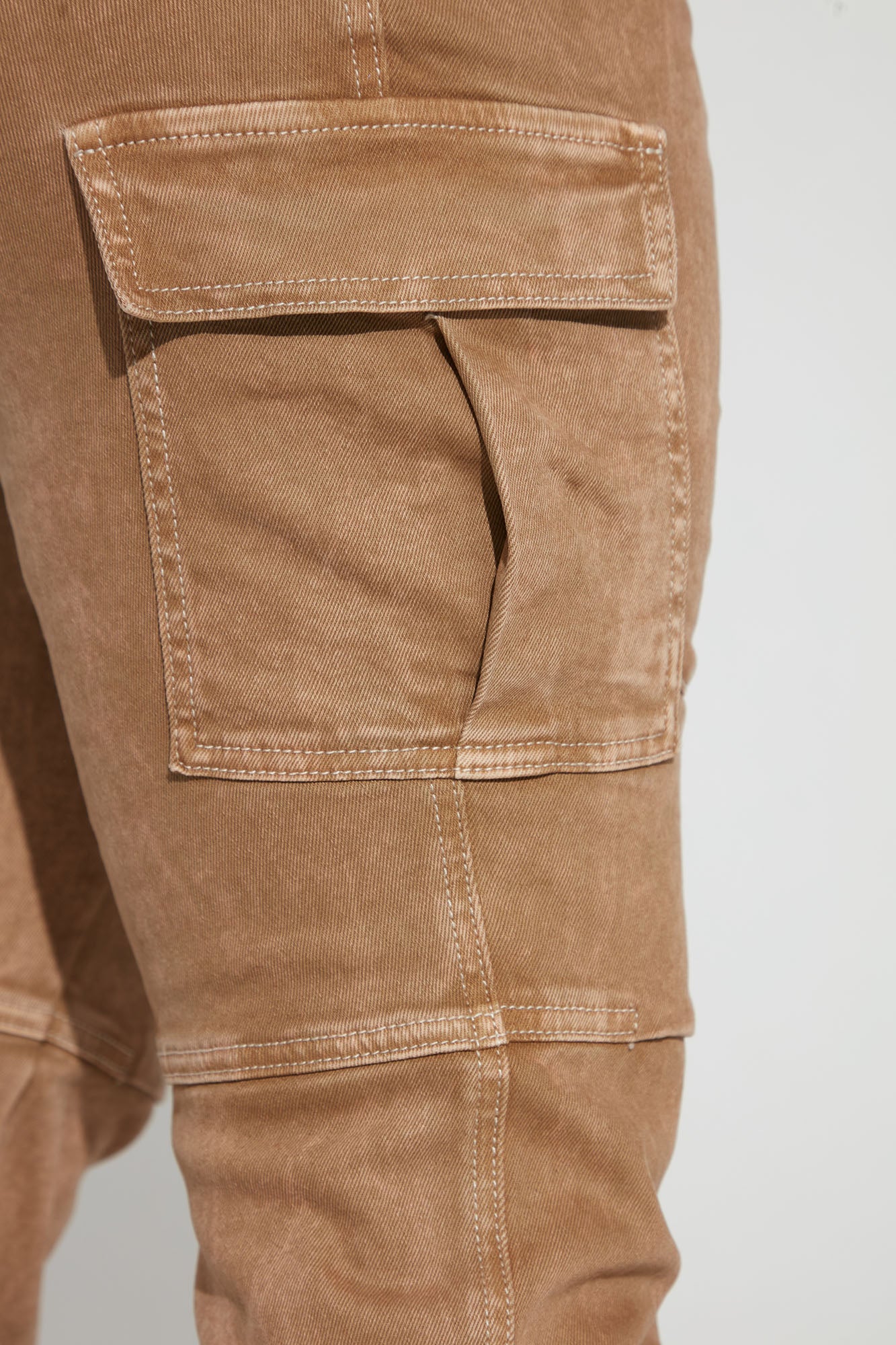 Camden Cargo Utility Jeans - Tan - Image 6