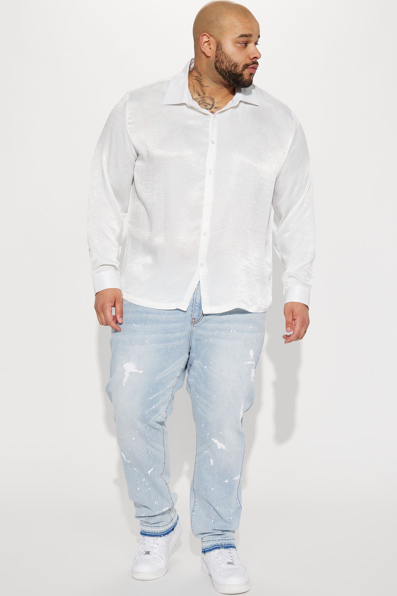 Time To Shine Long Sleeve Button Up Shirt - White - Image 6