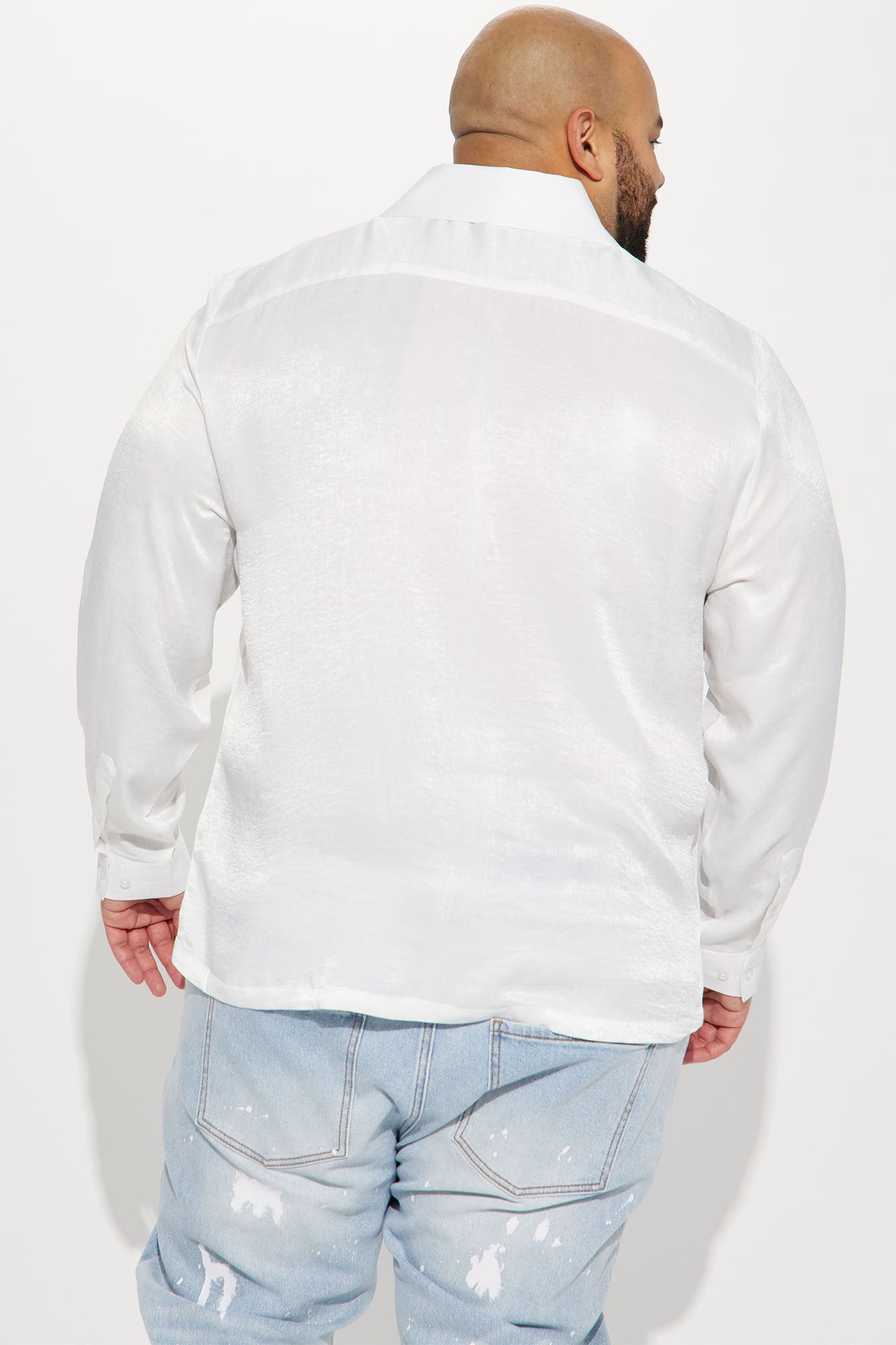 Time To Shine Long Sleeve Button Up Shirt - White - Image 7