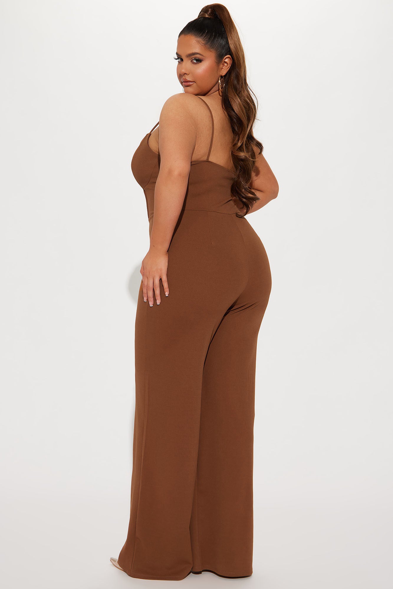 Taking Notes Jumpsuit - Mocha - Image 7