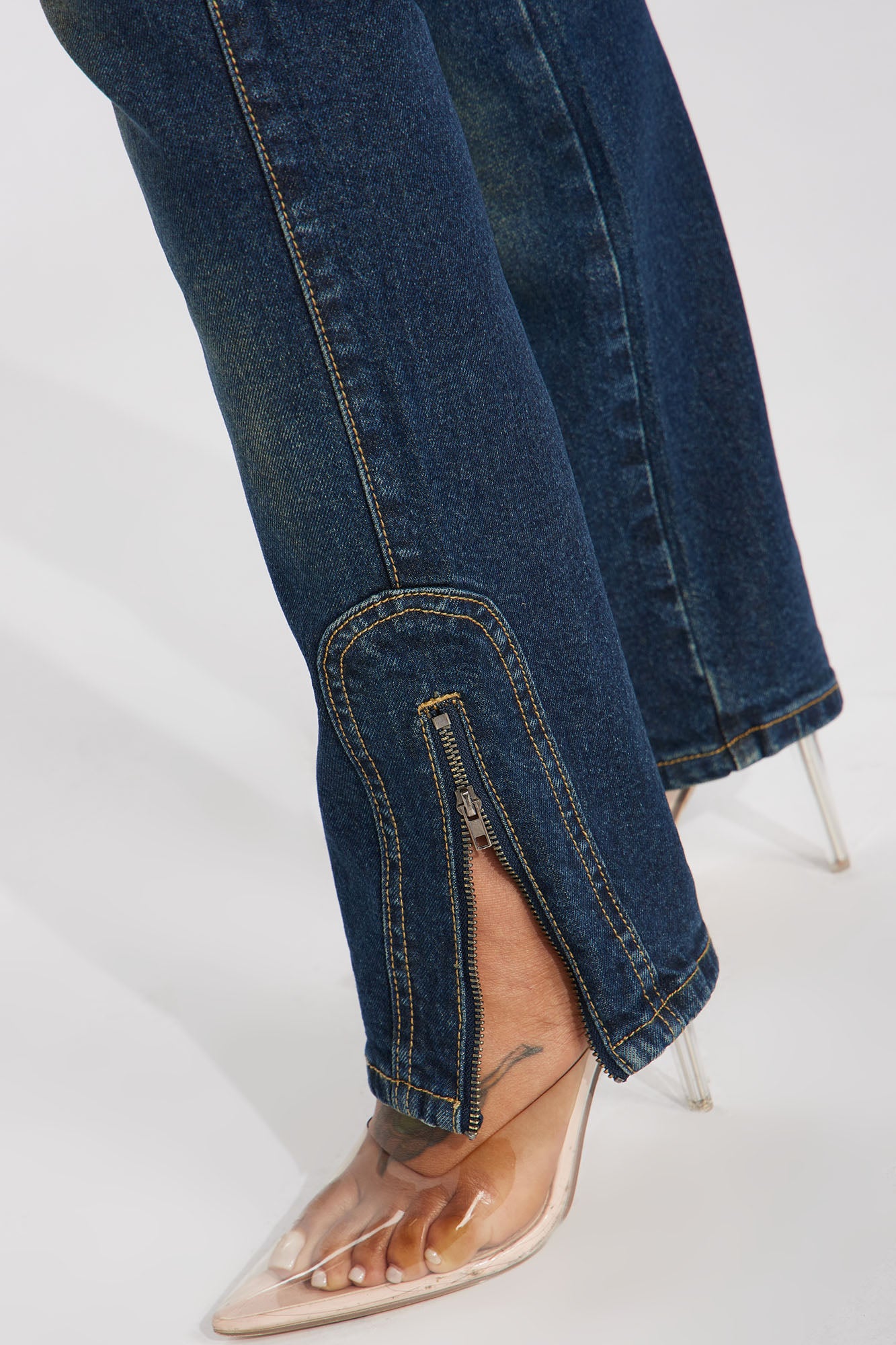 In The Running Slim Straight Leg Jeans - Dark Wash - Image 4