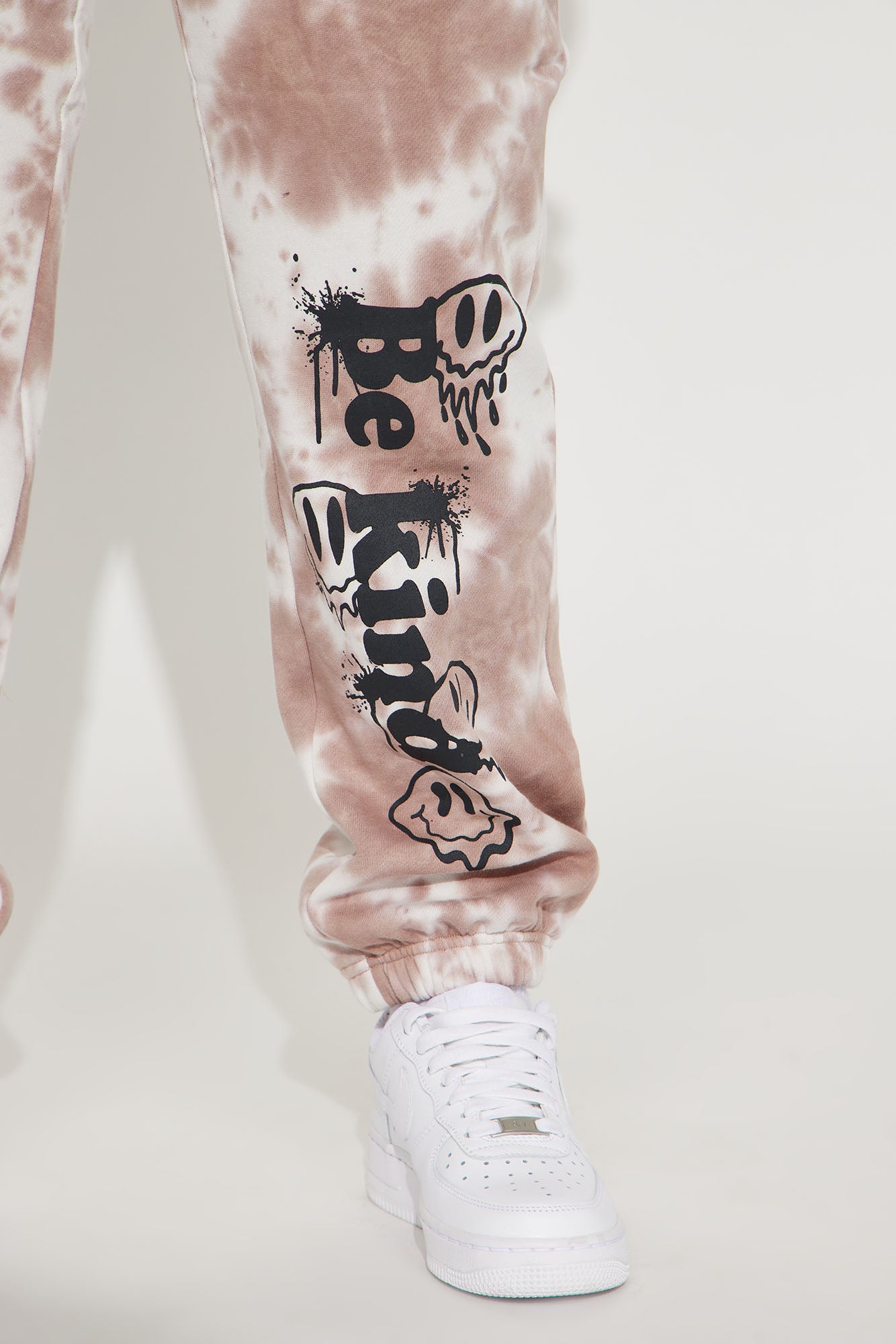Be Kind Tie Dye Jogger Set - Mocha/combo - Image 4