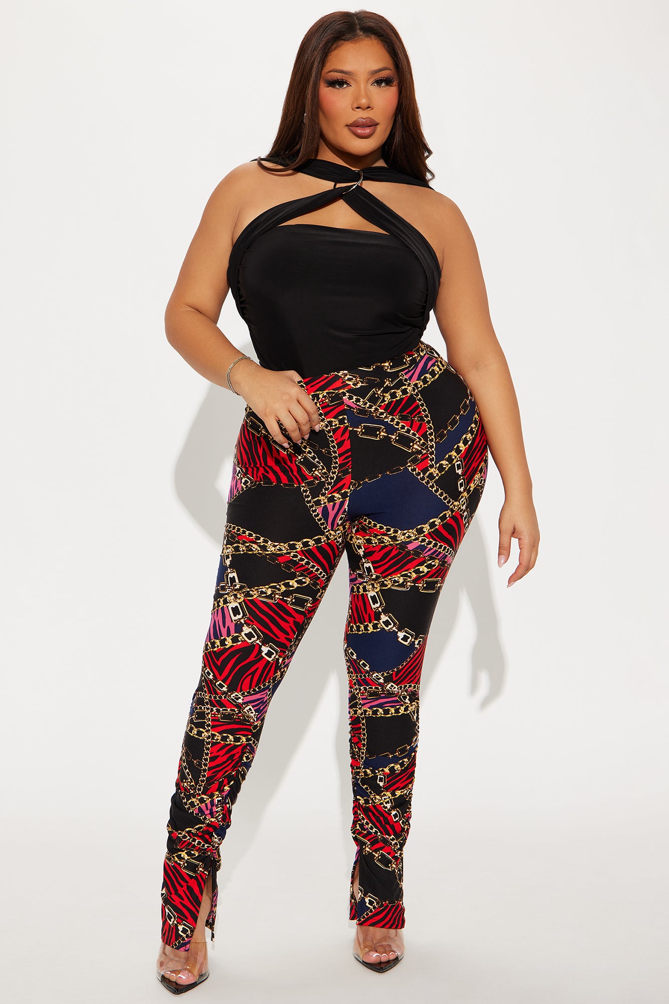 Bree Marie Baroque Stacked Legging - Black/combo - Image 5