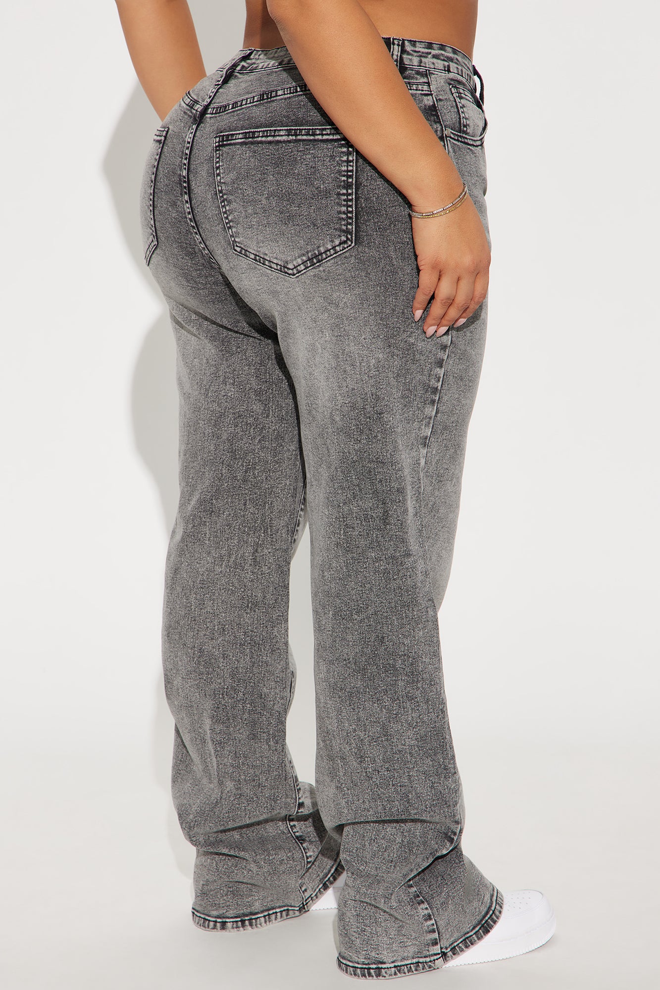 Vita Low Waist Stretch Baggy Jeans - Grey - Image 6