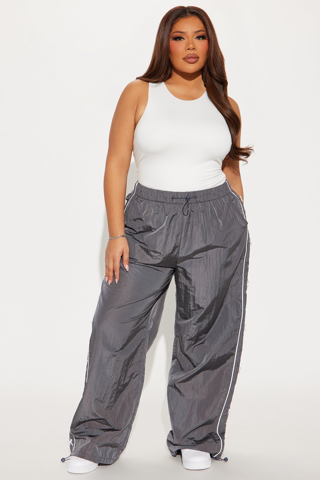 Trina Windbreaker Track Pant - Charcoal - Image 4