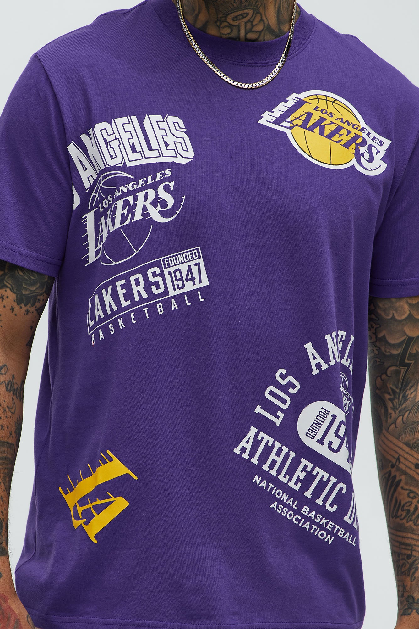 Lakers Slap Shots Short Sleeve Tee - Purple - Image 4