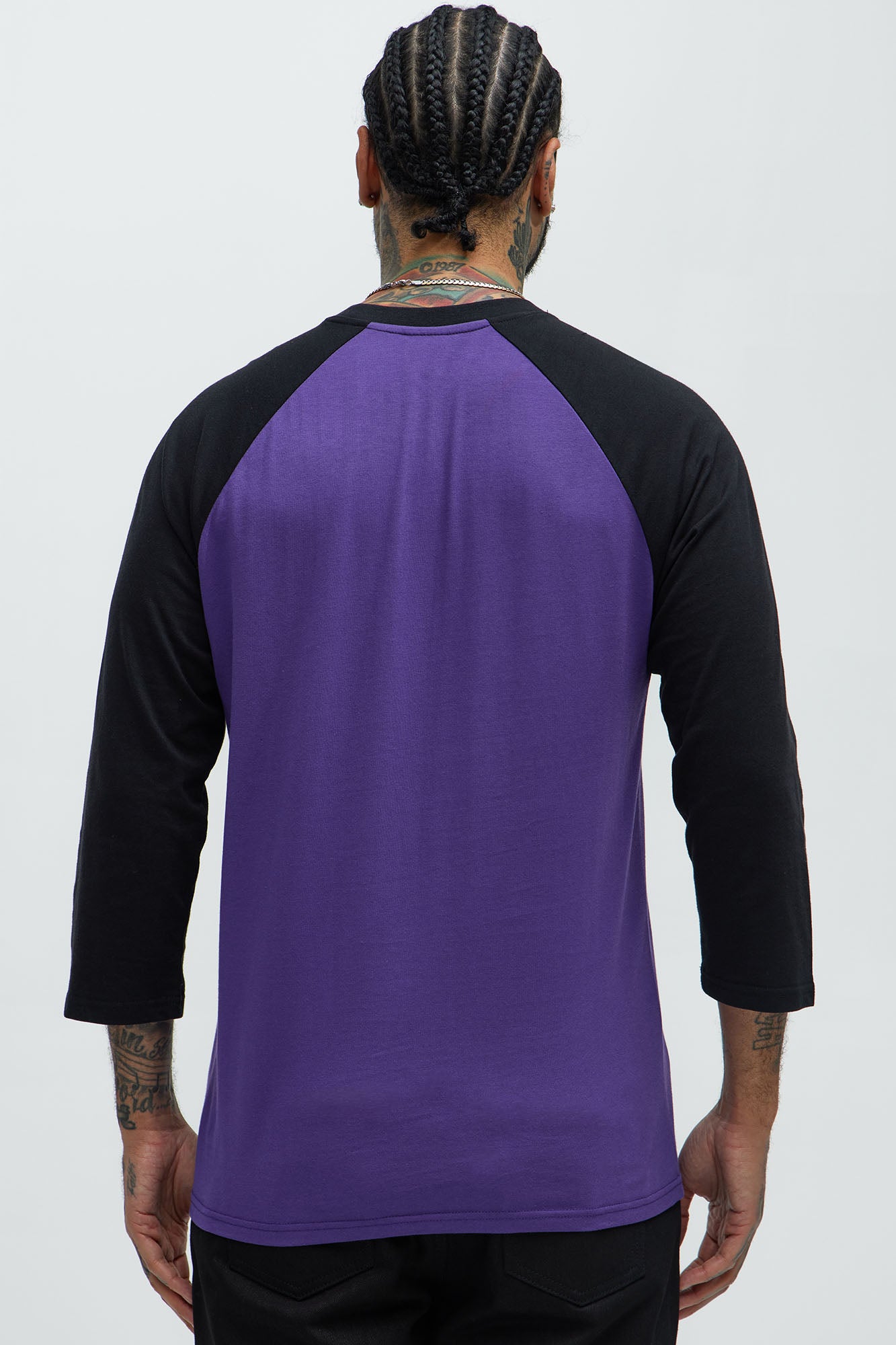 Lakers Fade Away 3/4 Sleeve Tee - Purple - Image 3