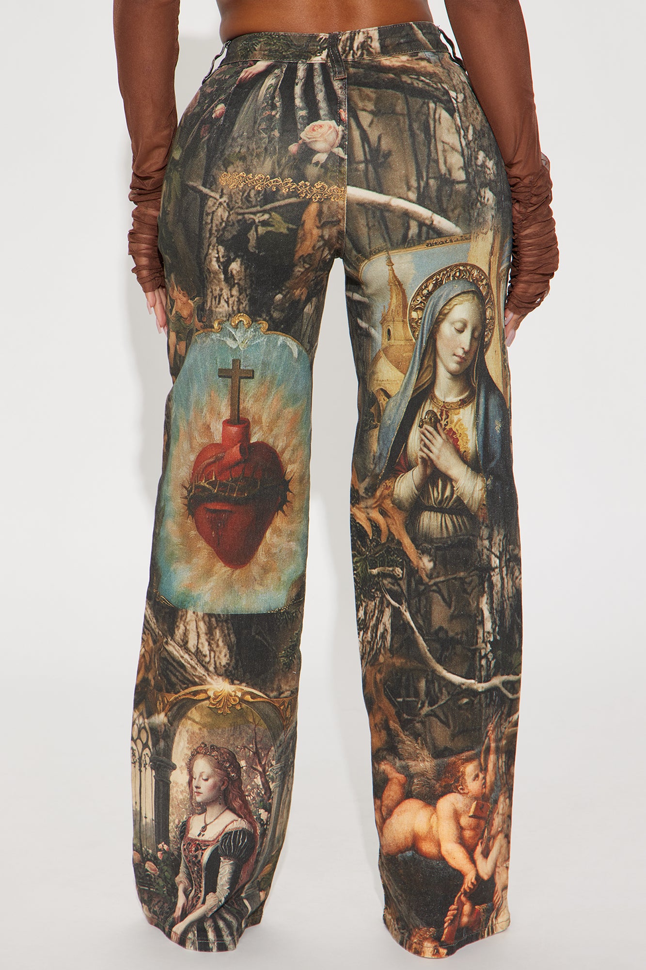 Showing My Devotion Camo Printed Baggy Jeans - Taupe/combo - Image 3