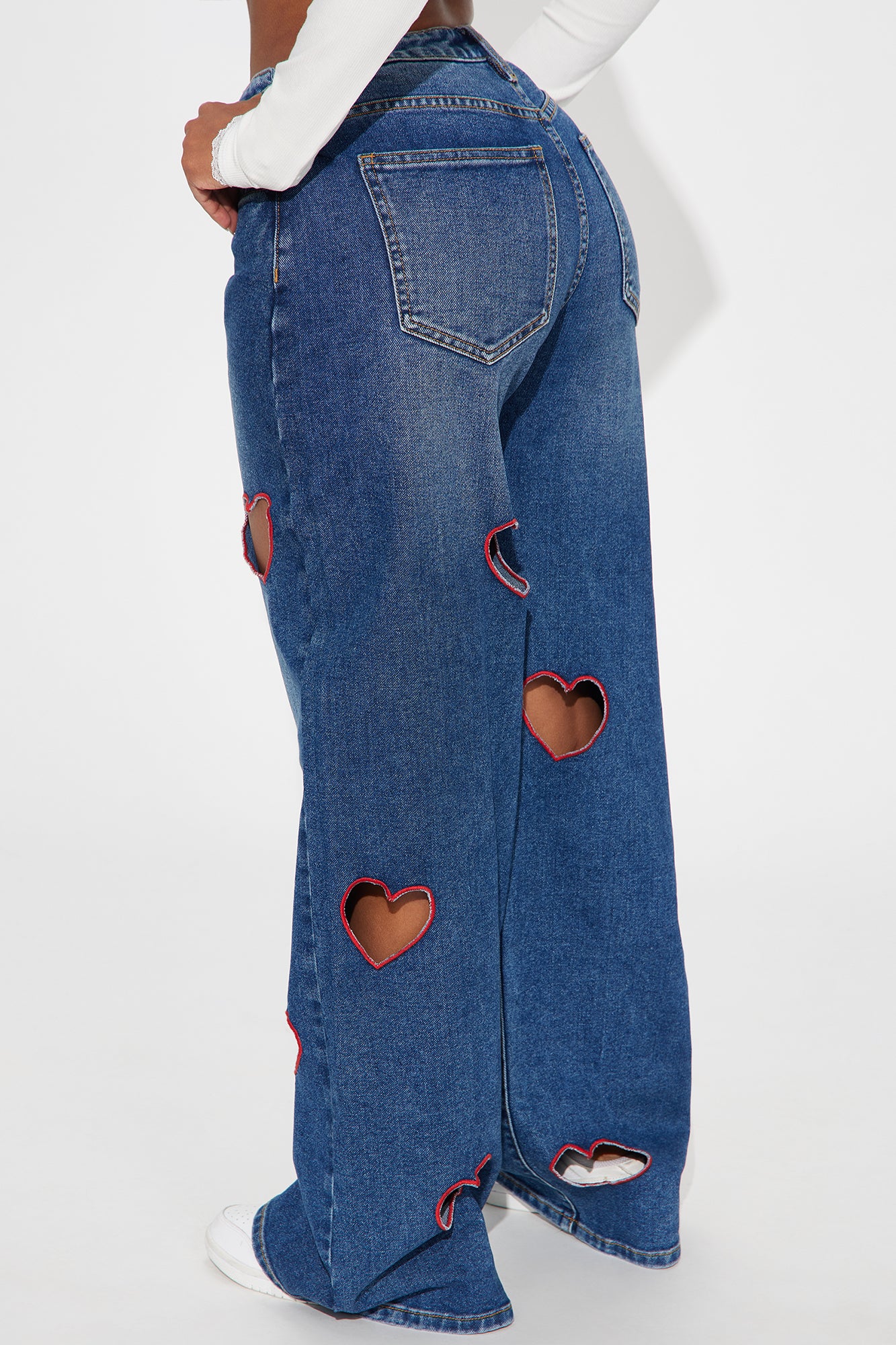 Take My Heart Wide Leg Jeans - Medium Wash - Image 3